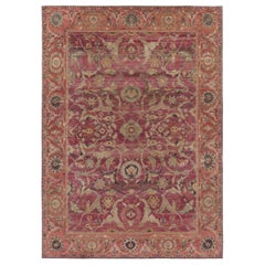 Rug & Kilim’s Modern Classics Rug in Soft Fuschia and Gold Traditional Medallion