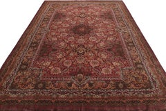 Rug & Kilim’s Modern Classics Rug, Rich Red with Regal Floral Patterns “Afshan”