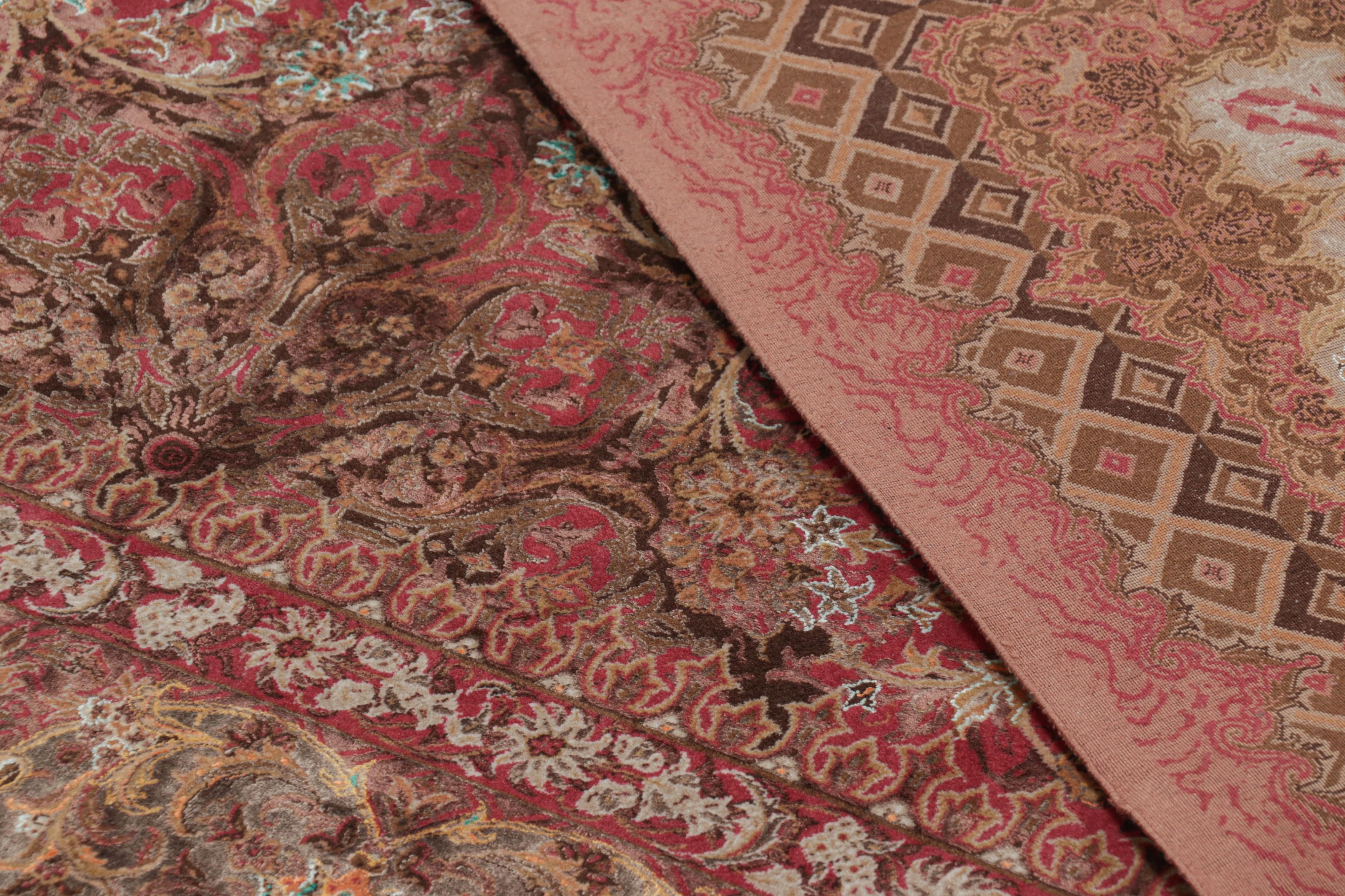 Rug & Kilim’s Modern Classics Rug, Rich Red with Regal Floral Patterns “Afshan” For Sale 2