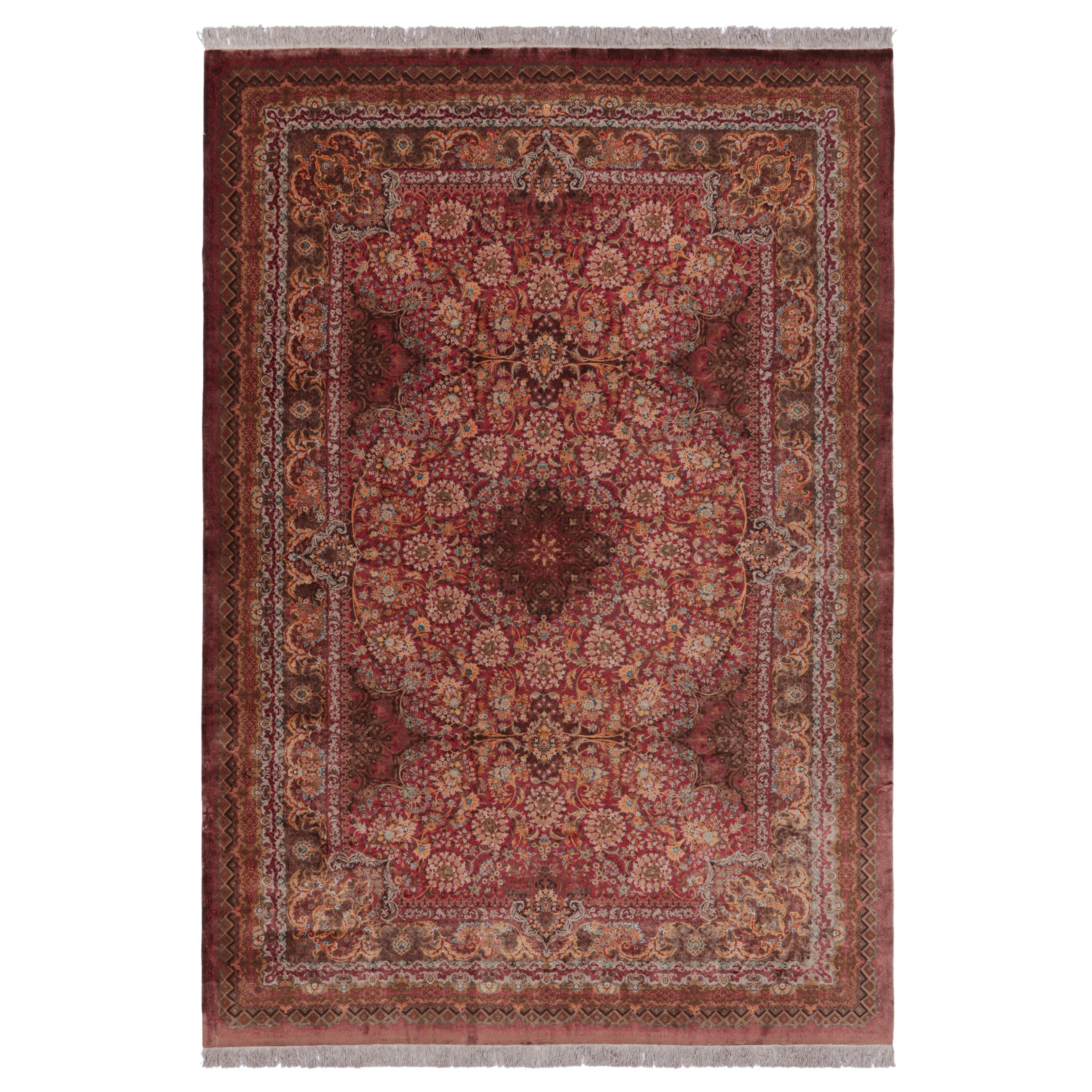 Rug & Kilim’s Modern Classics Rug, Rich Red with Regal Floral Patterns “Afshan”