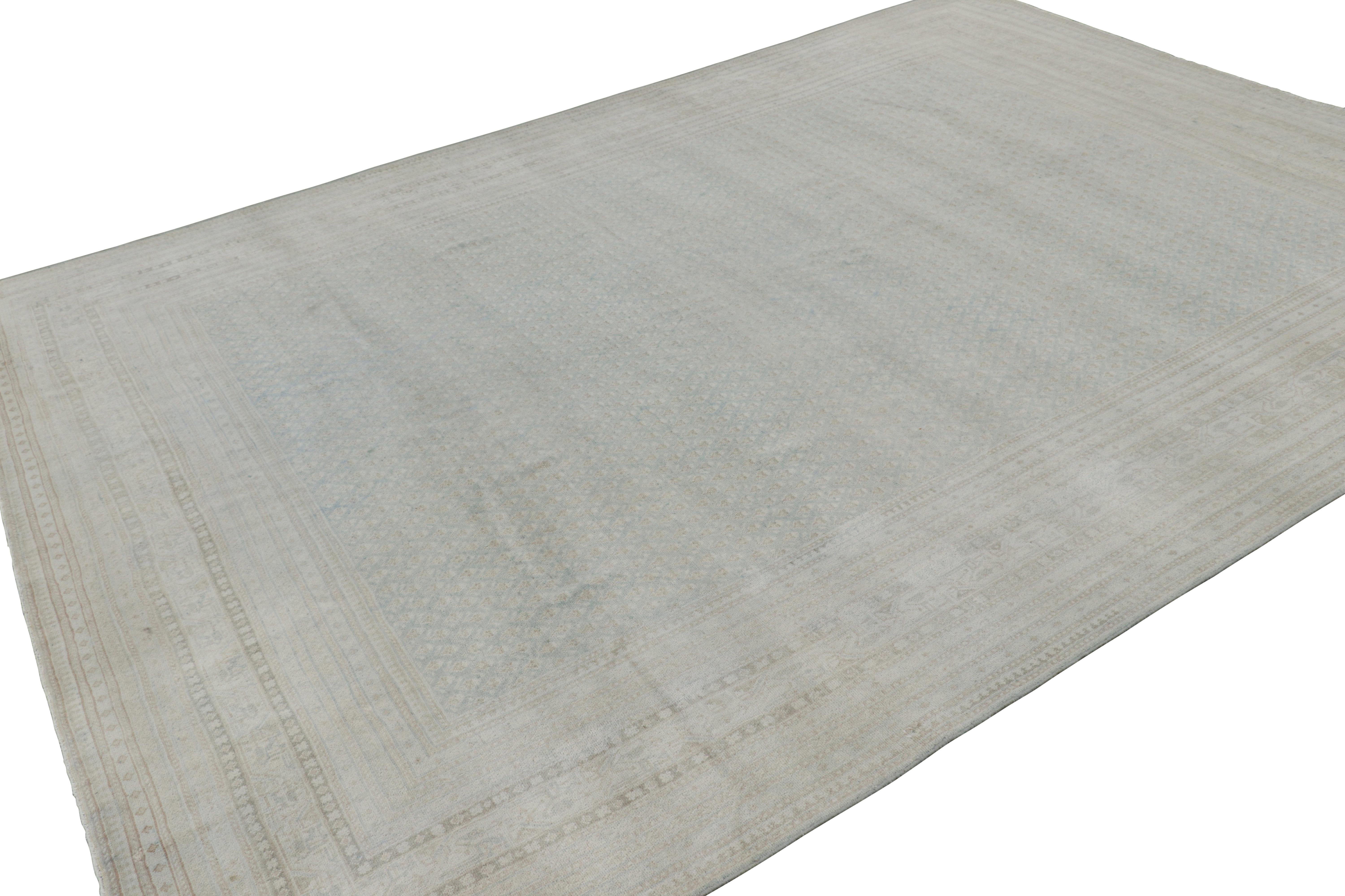 Noué à la main Tapis Rug & Kilim's Modern Classics avec motifs Paisley beige-brun et bleu en vente