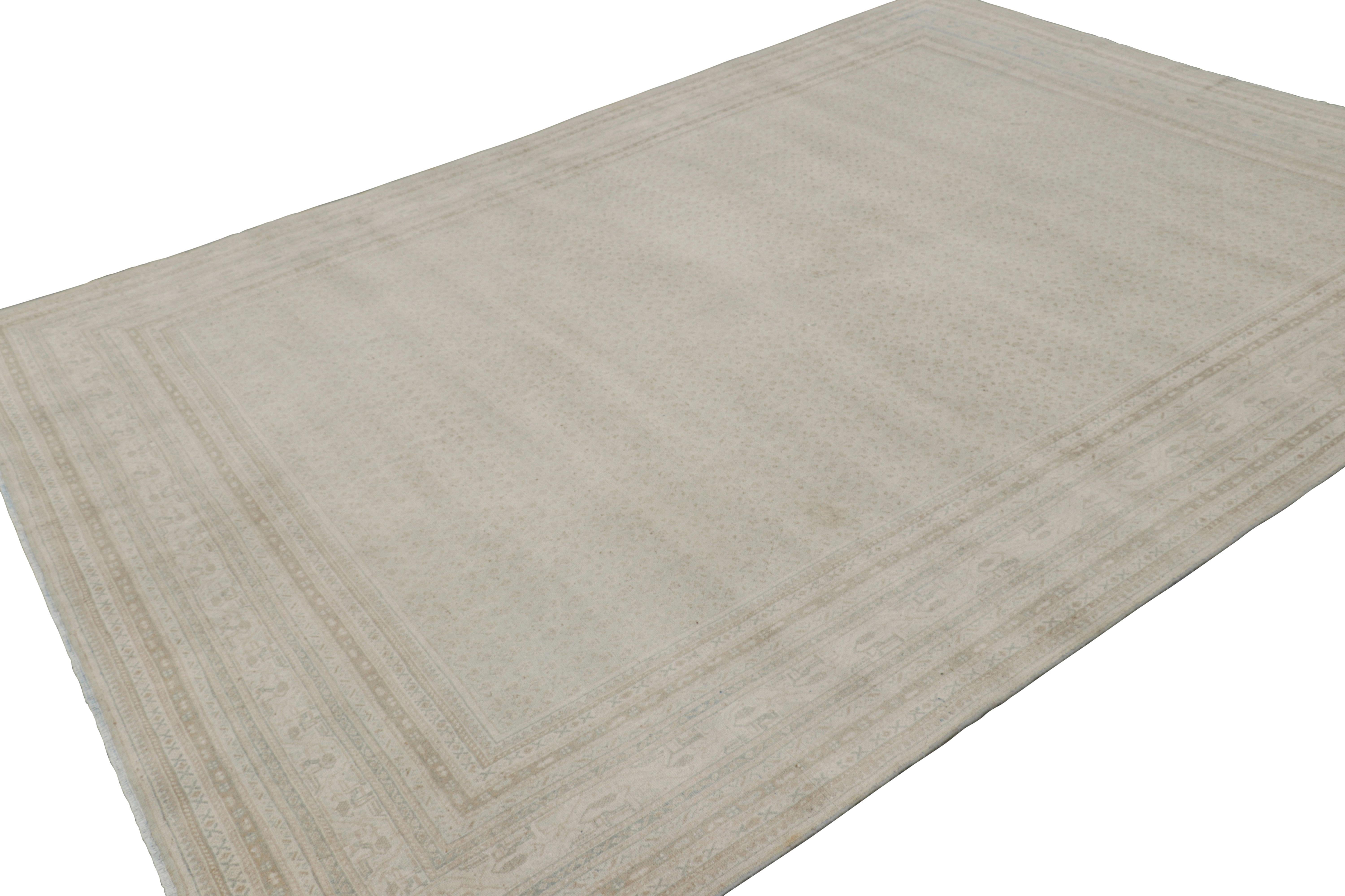 Tappeto Modern Classics di Rug & Kilim con motivi paisley beige-marrone e blu In condizioni Nuovo in vendita a Long Island City, NY