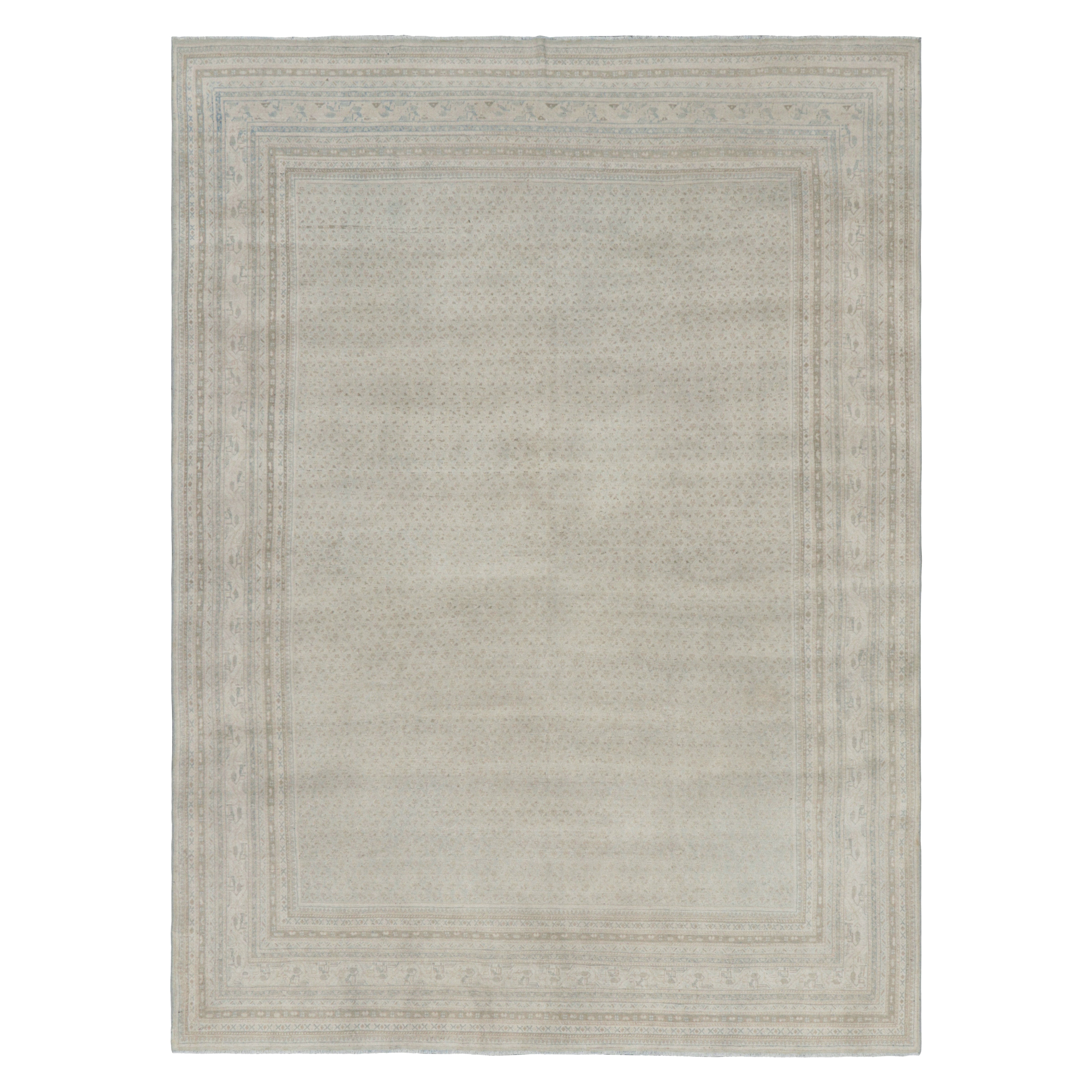 Tappeto Modern Classics di Rug 
Kilim con motivi paisley beige-marrone e blu in vendita