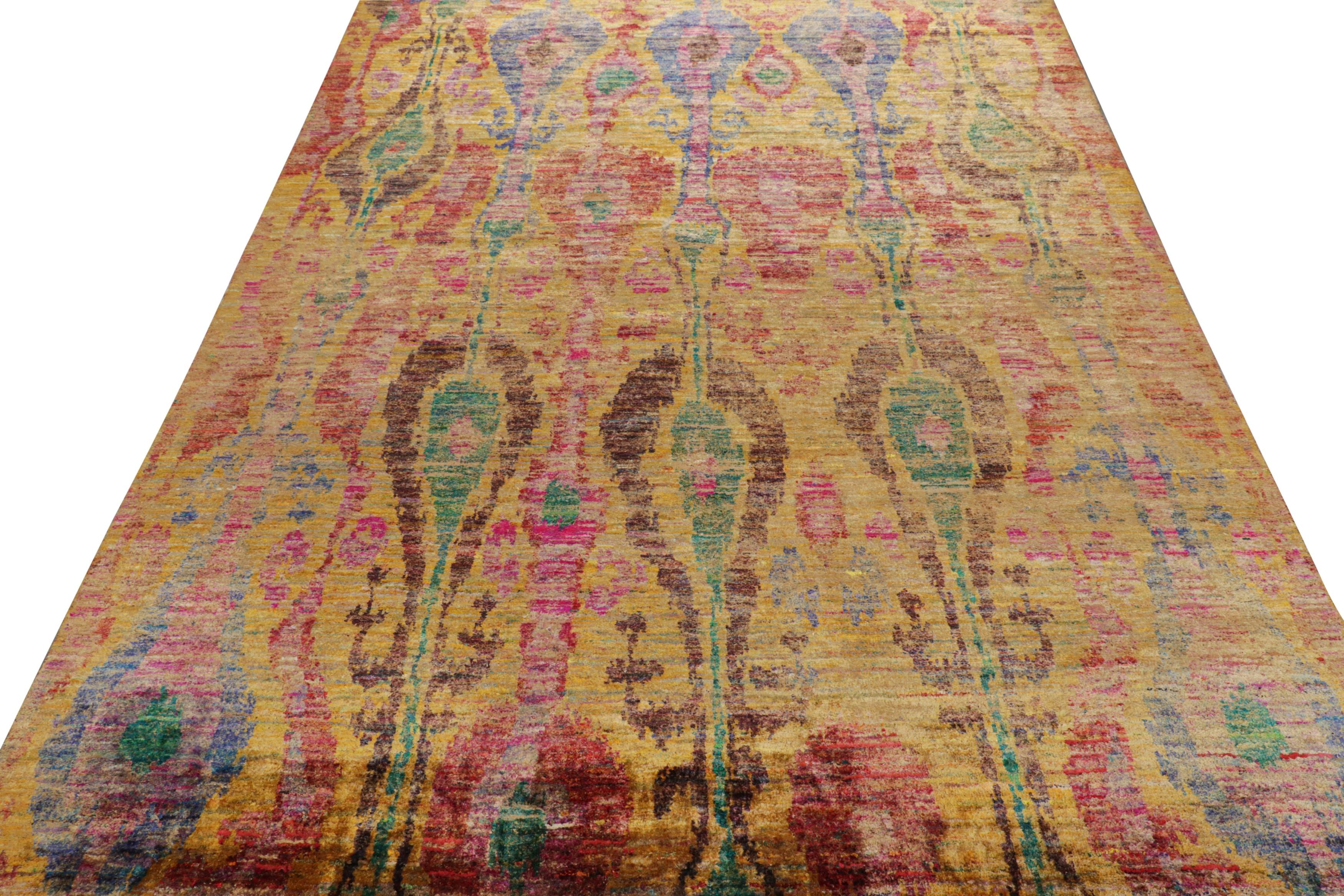 Rug & Kilim's Modern Classics Teppich mit polychromen Ikats-Mustern (Handgeknüpft) im Angebot