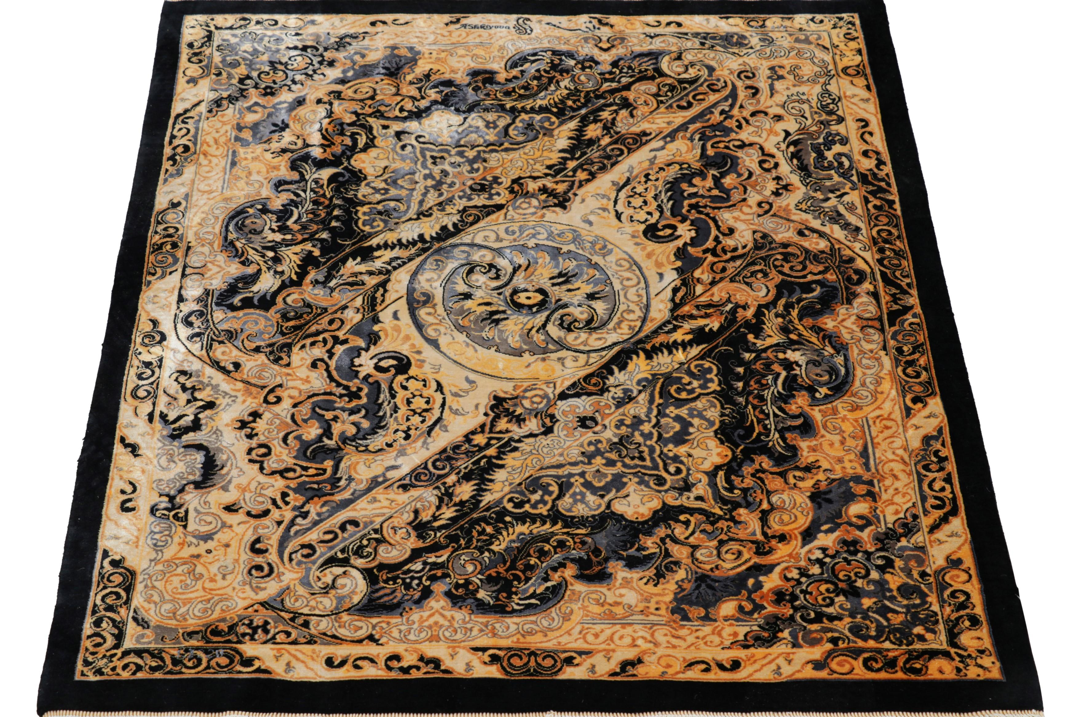 Indiano Tappeto Modern Classics Rug & Kilim con medaglione policromatico 