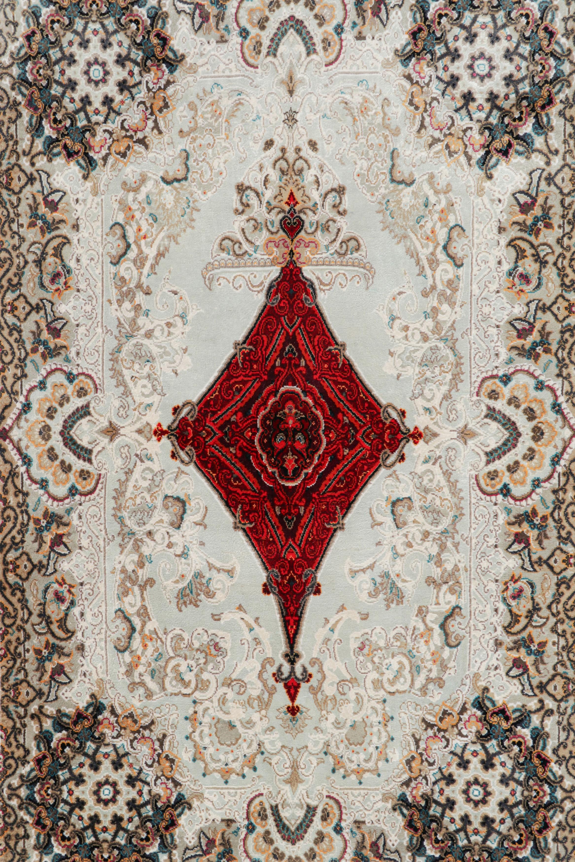 Moderne Tapis Modern Classics de Rug & Kilim avec médaillon rouge en vente