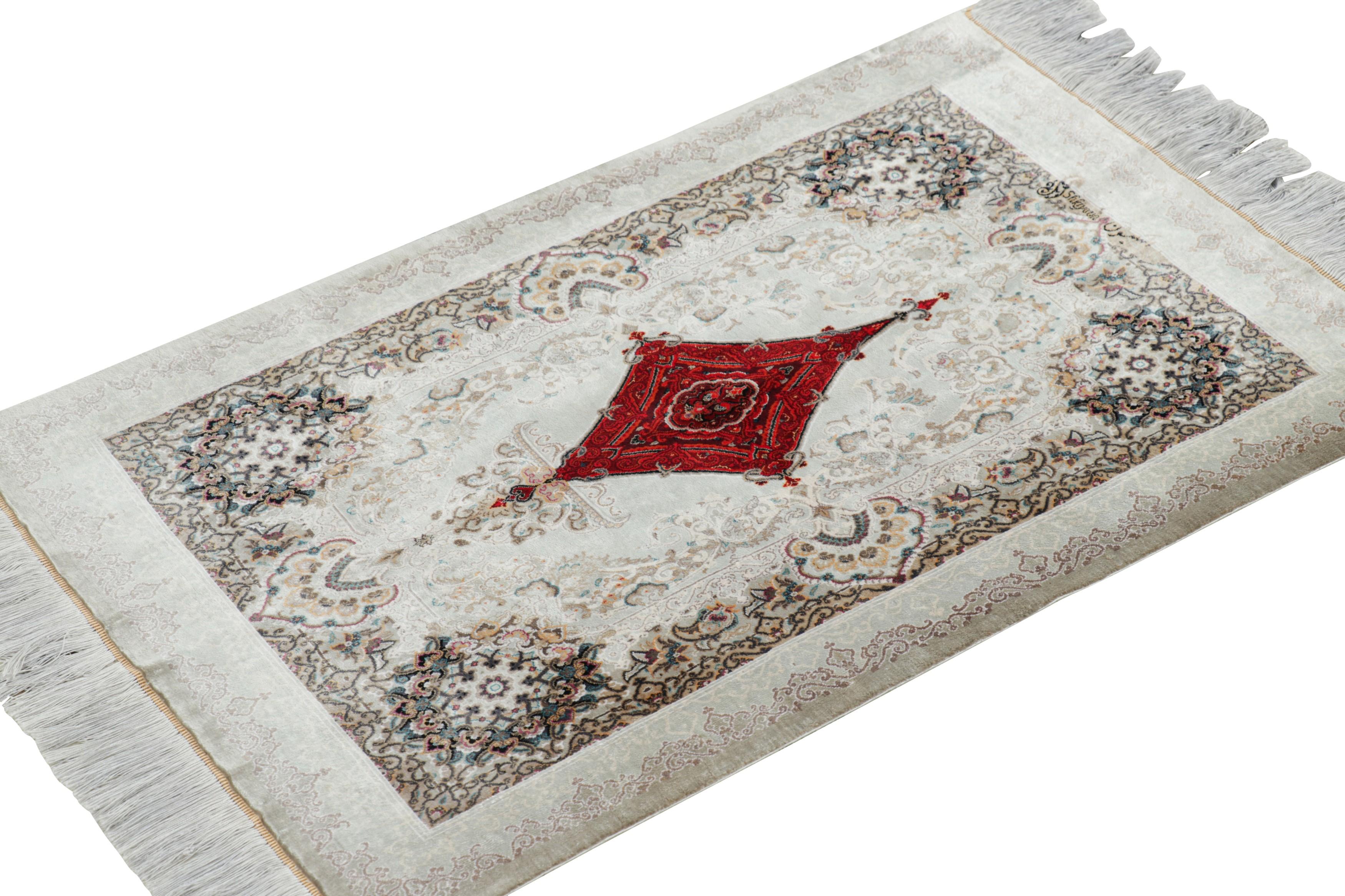 Indien Tapis Modern Classics de Rug & Kilim avec médaillon rouge en vente