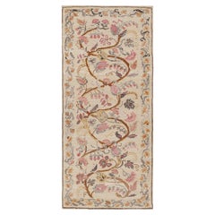 Rug 
Kilim - Tappeto da corsa Modern Classics di colore crema con motivi floreali