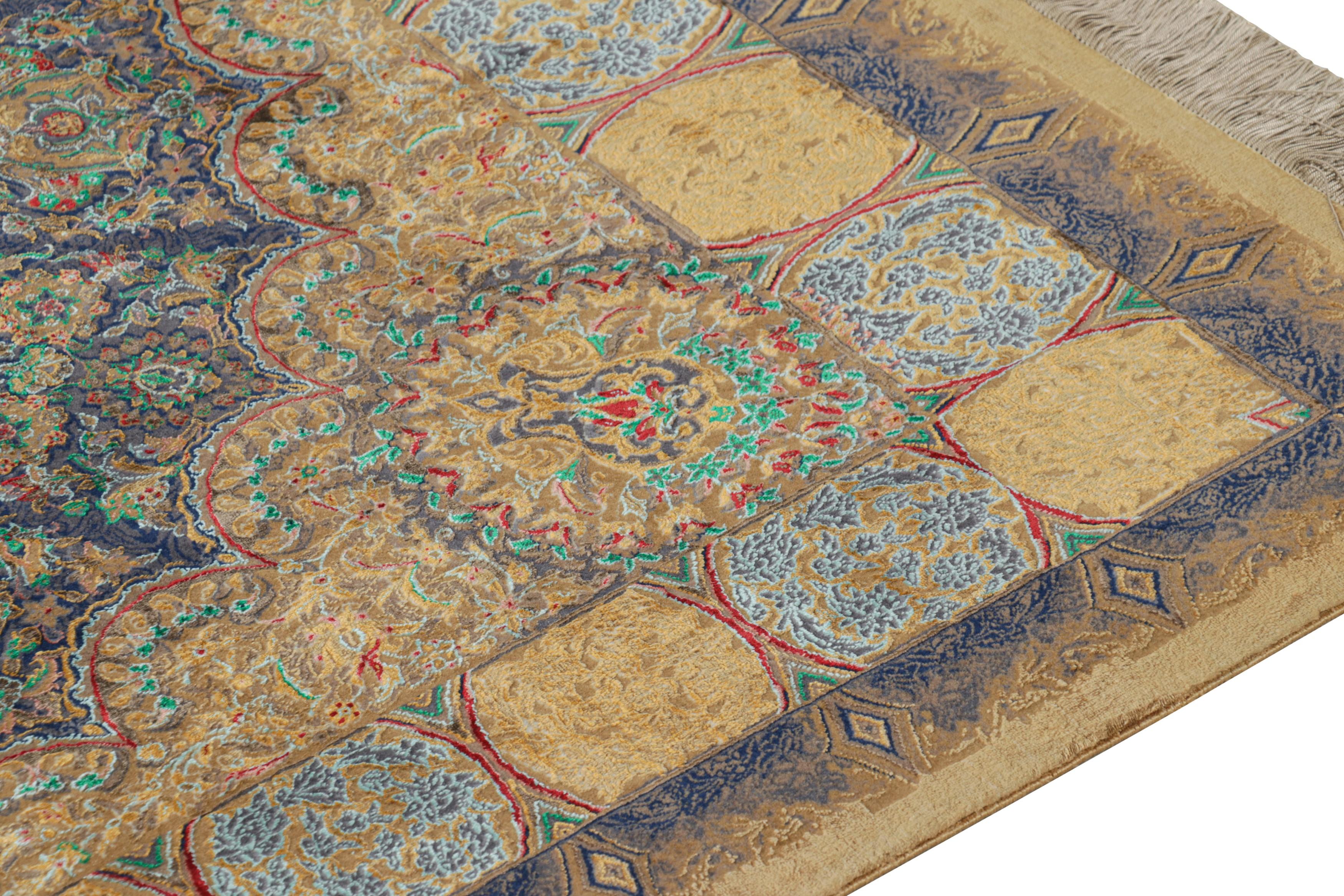 Rug & Kilim - Tappeto quadrato Modern Classics con medaglione floreale policromo 