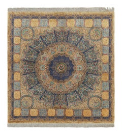 Rug & Kilim's Modern Classics Square Rug In Polychrome Floral Medallion Liliom