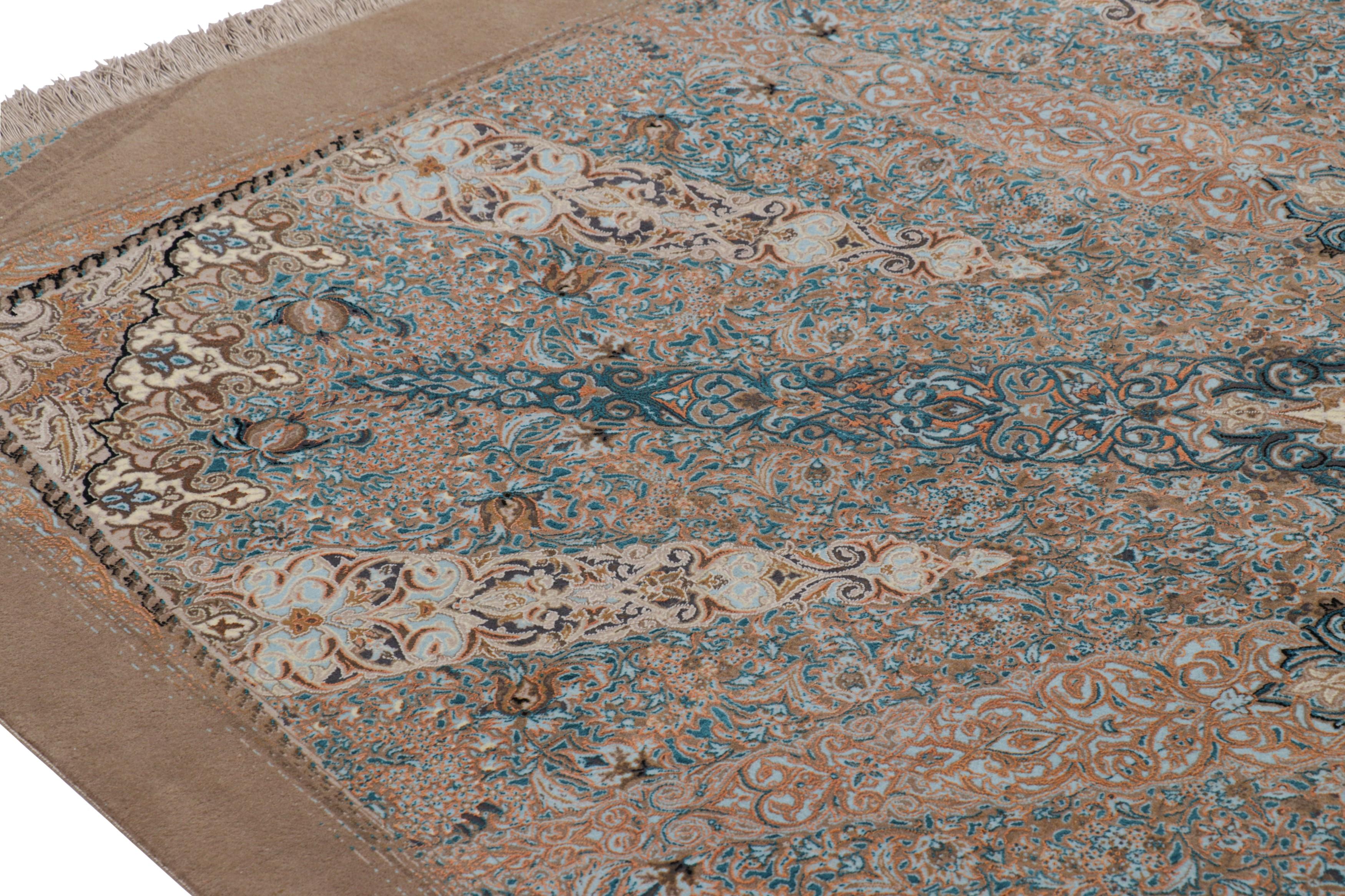 Tapis carré Modern Classics de Rug & Kilim, médaillon floral complexe Shadzi Neuf - En vente à Long Island City, NY