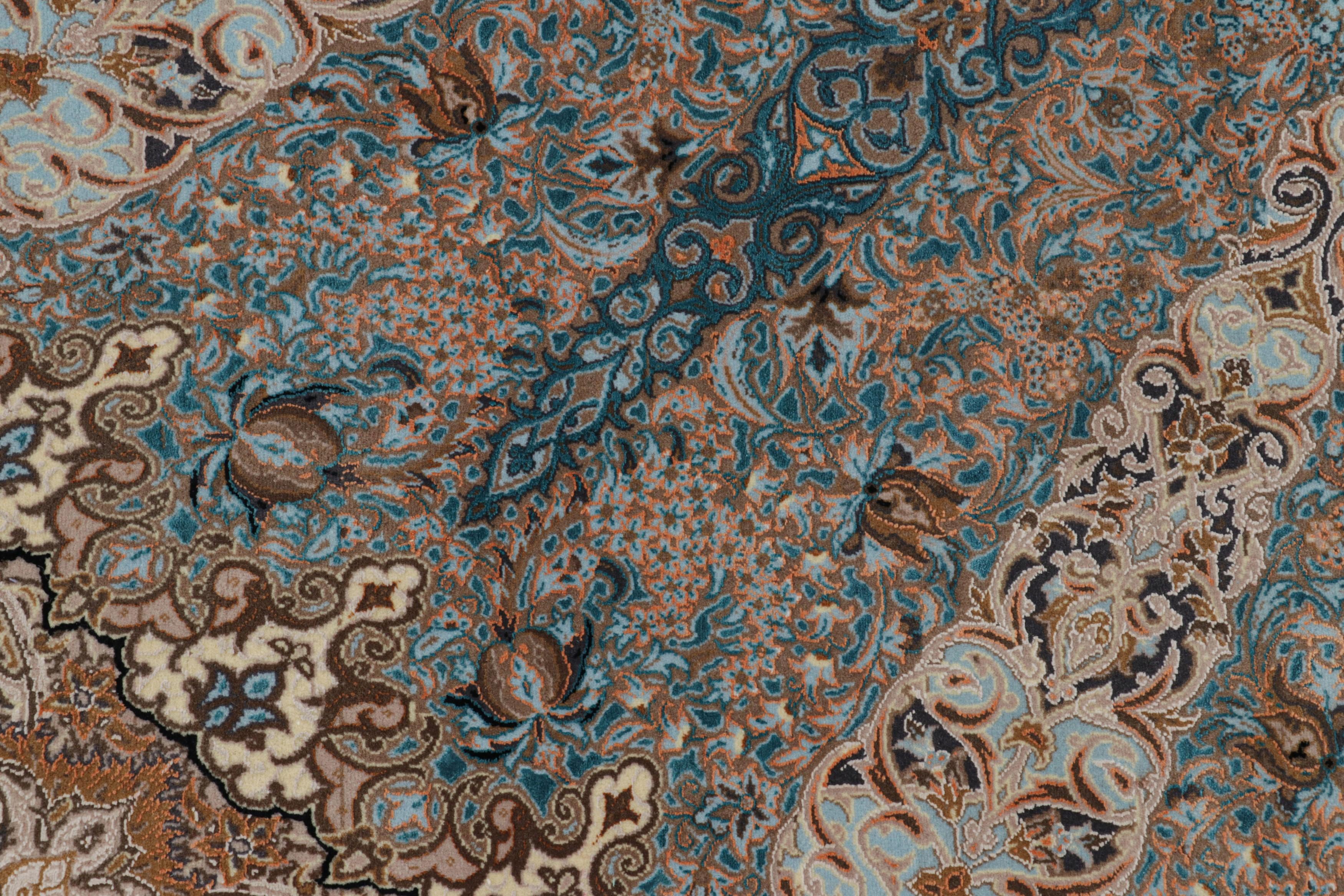 XXIe siècle et contemporain Tapis carré Modern Classics de Rug & Kilim, médaillon floral complexe Shadzi en vente