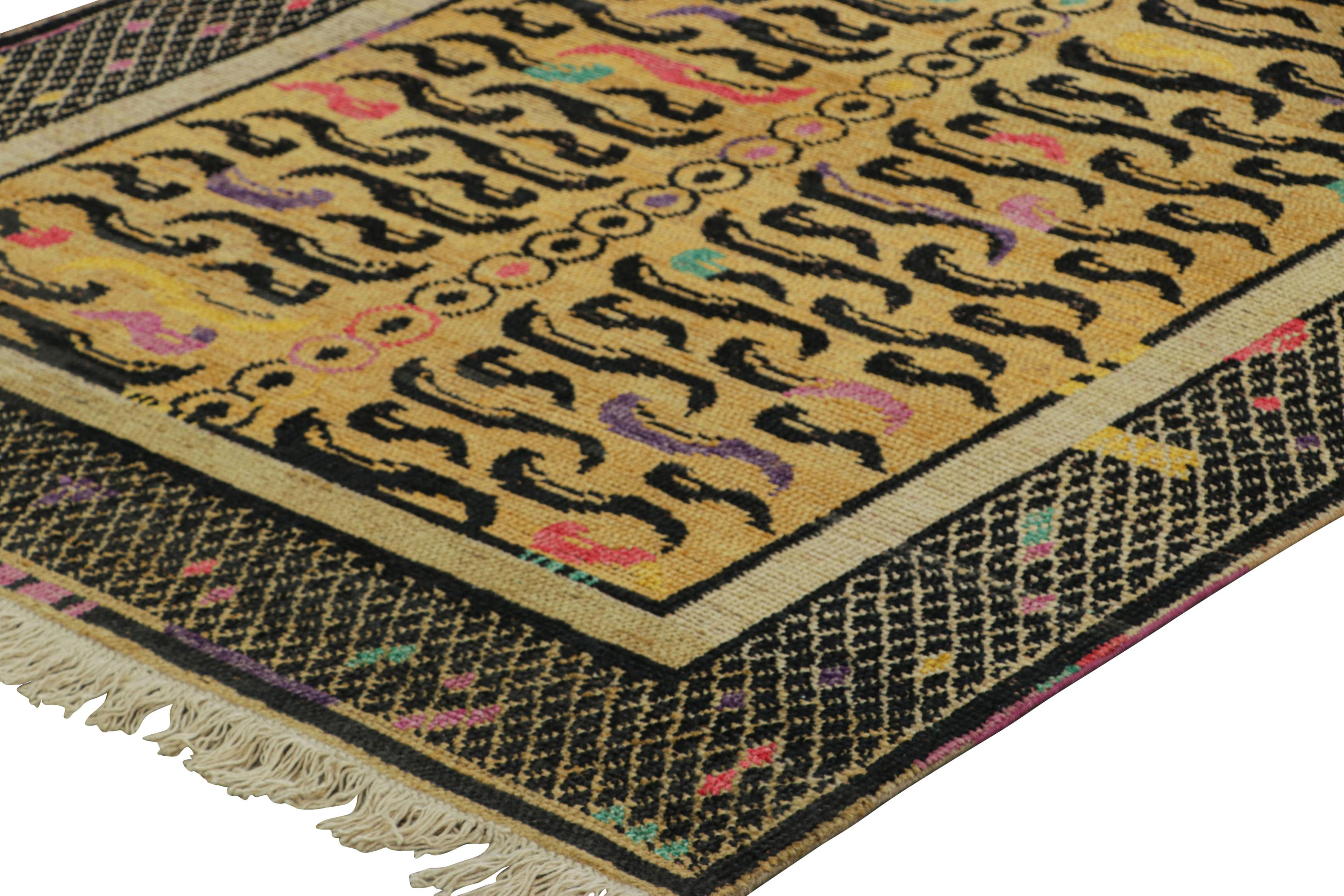 Tapis Modern Classics Tiger dans les tons or et noir de Rug & Kilim Neuf - En vente à Long Island City, NY