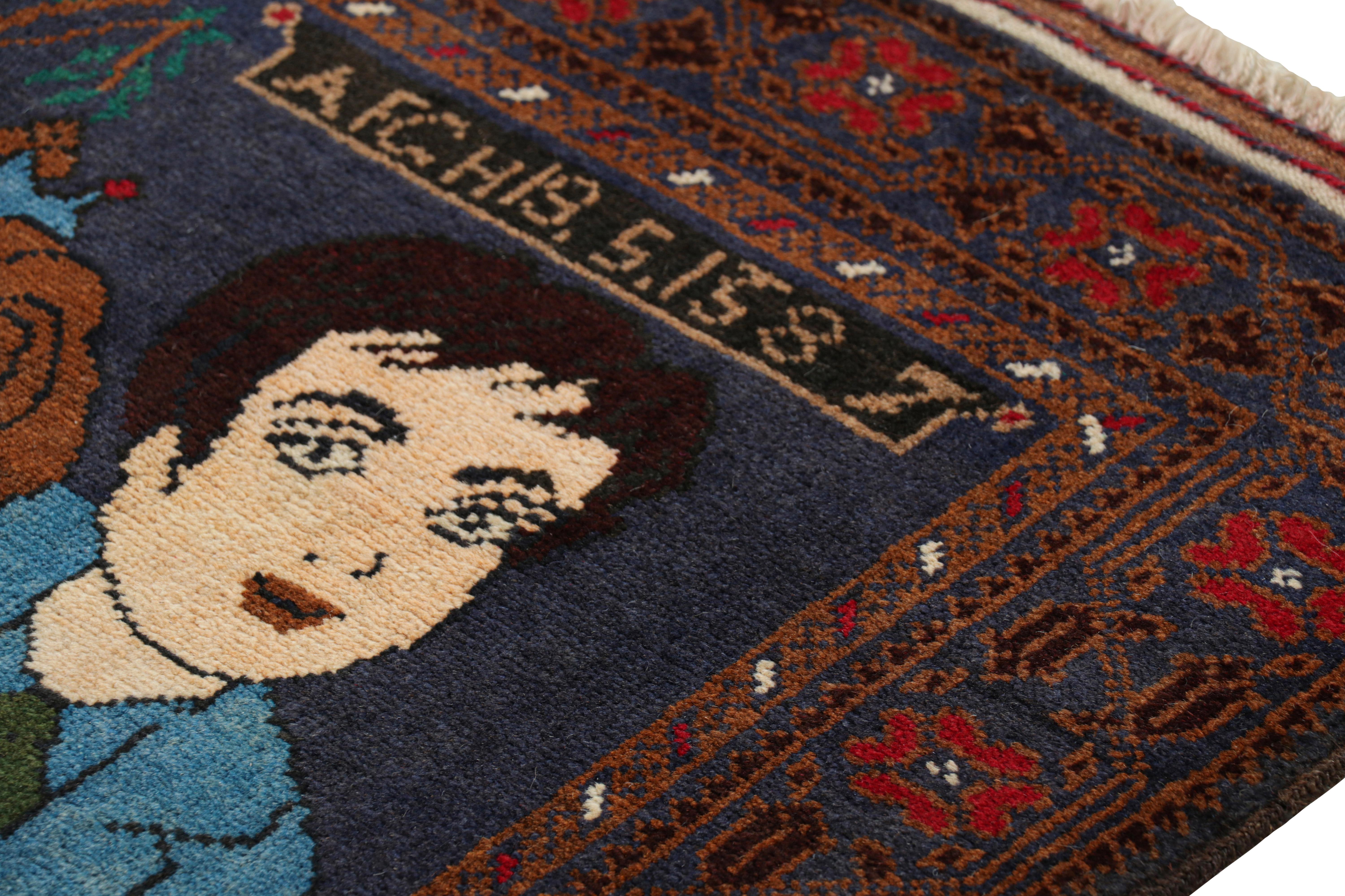 Contemporary Rug & Kilim’s Modern Classics Tribal Rug in Beige with Human Pictorials For Sale