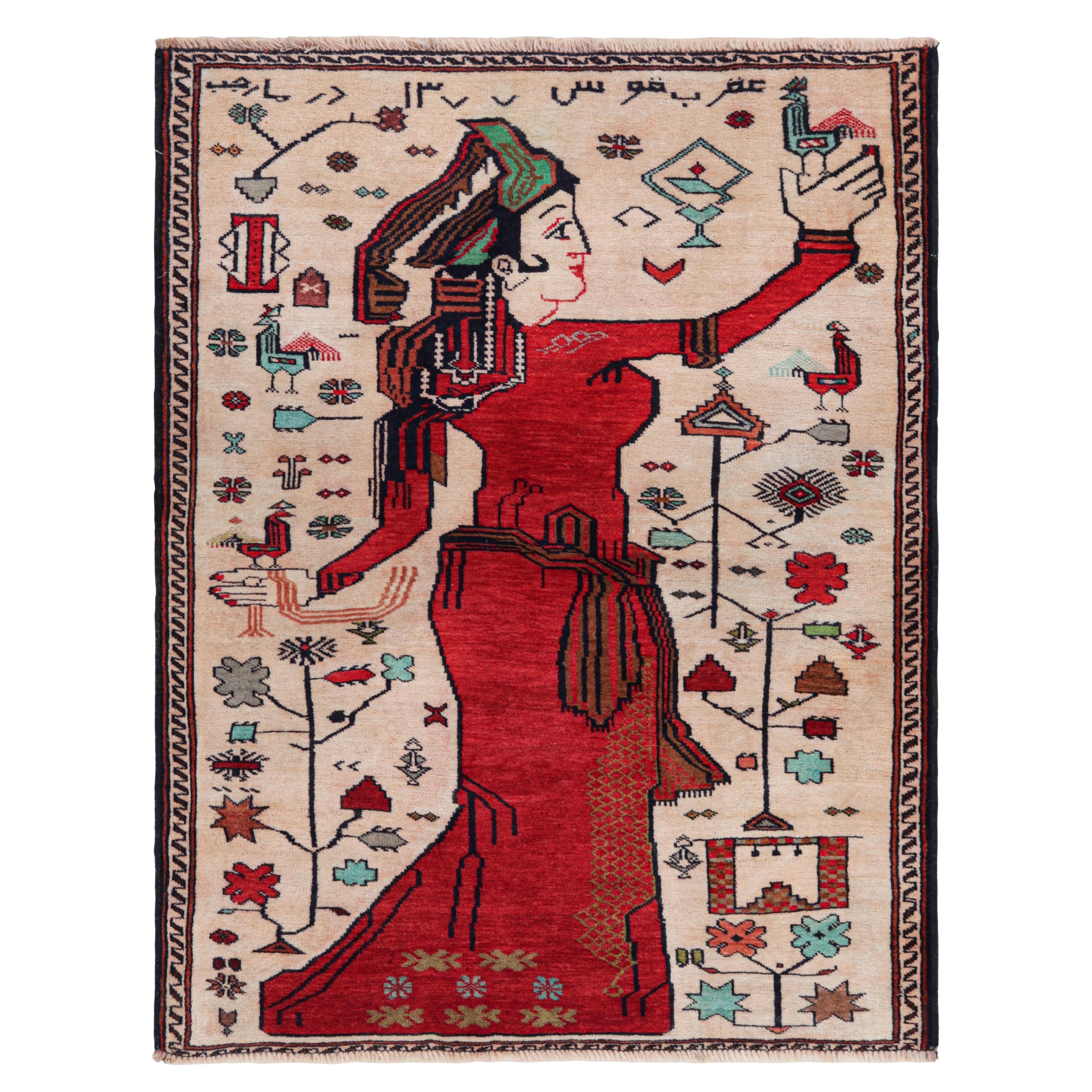 Tappeto Tribale Modern Classics di Rug & Kilim in beige con immagini umane