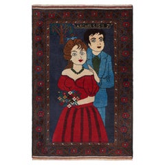 Rug & Kilim’s Modern Classics Tribal Rug in Beige with Human Pictorials