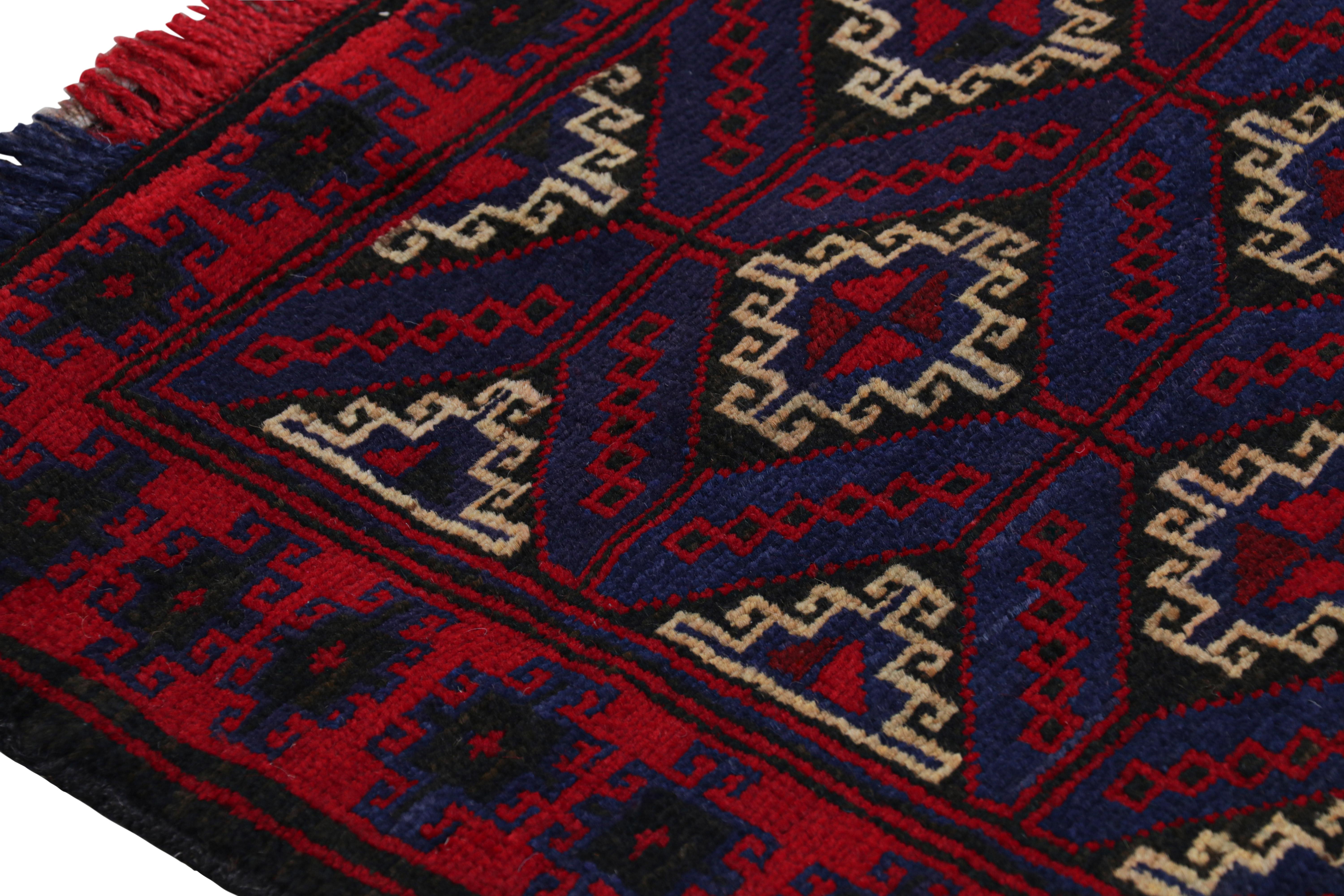 Contemporary Rug & Kilim’s Modern Classics Tribal Rug in Indigo with Geometric Medallions For Sale