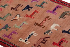 Rug & Kilim’s Modern Classics Tribal Rug with Animal Pictorials