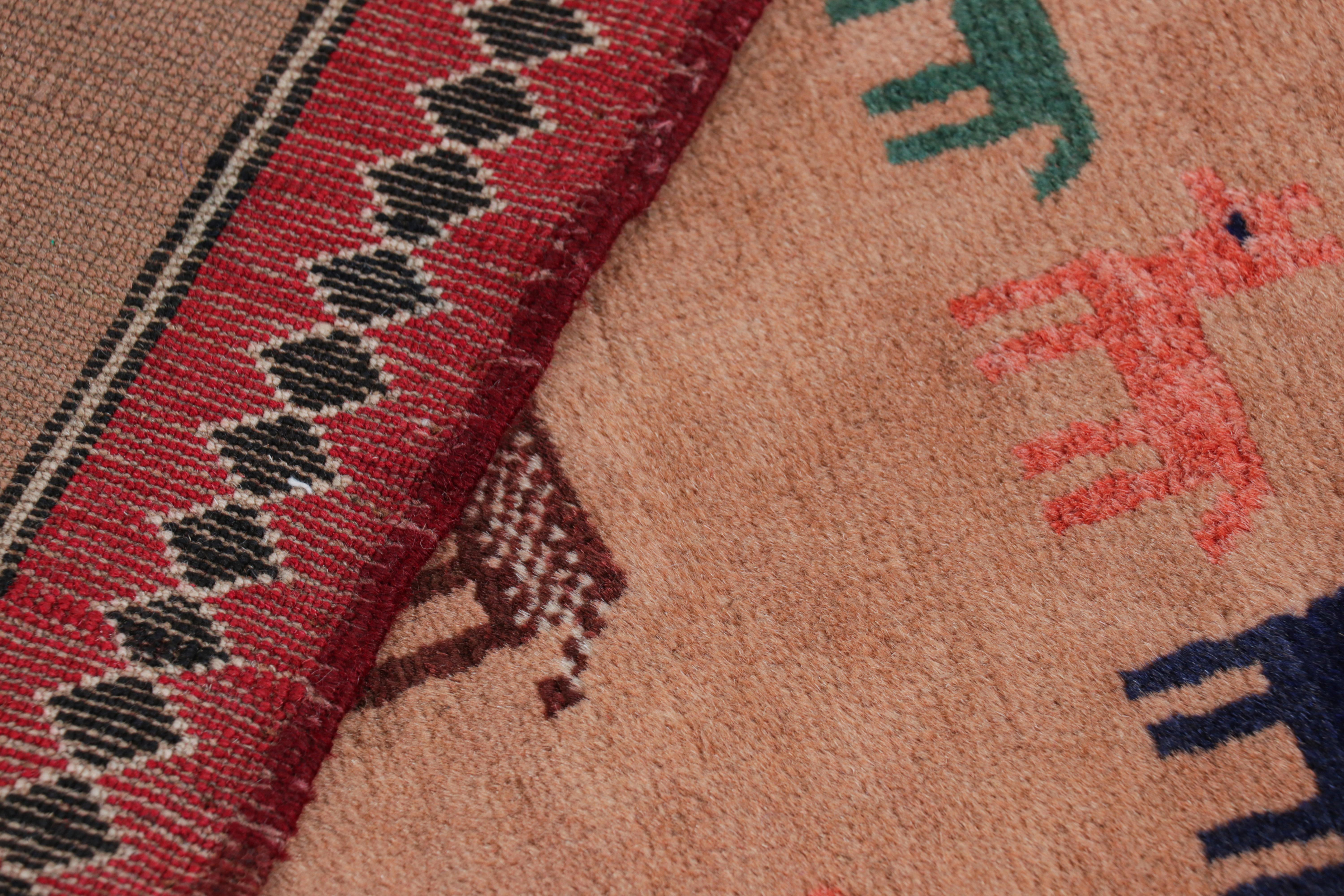 Rug & Kilim’s Modern Classics Tribal Rug with Animal Pictorials For Sale 1