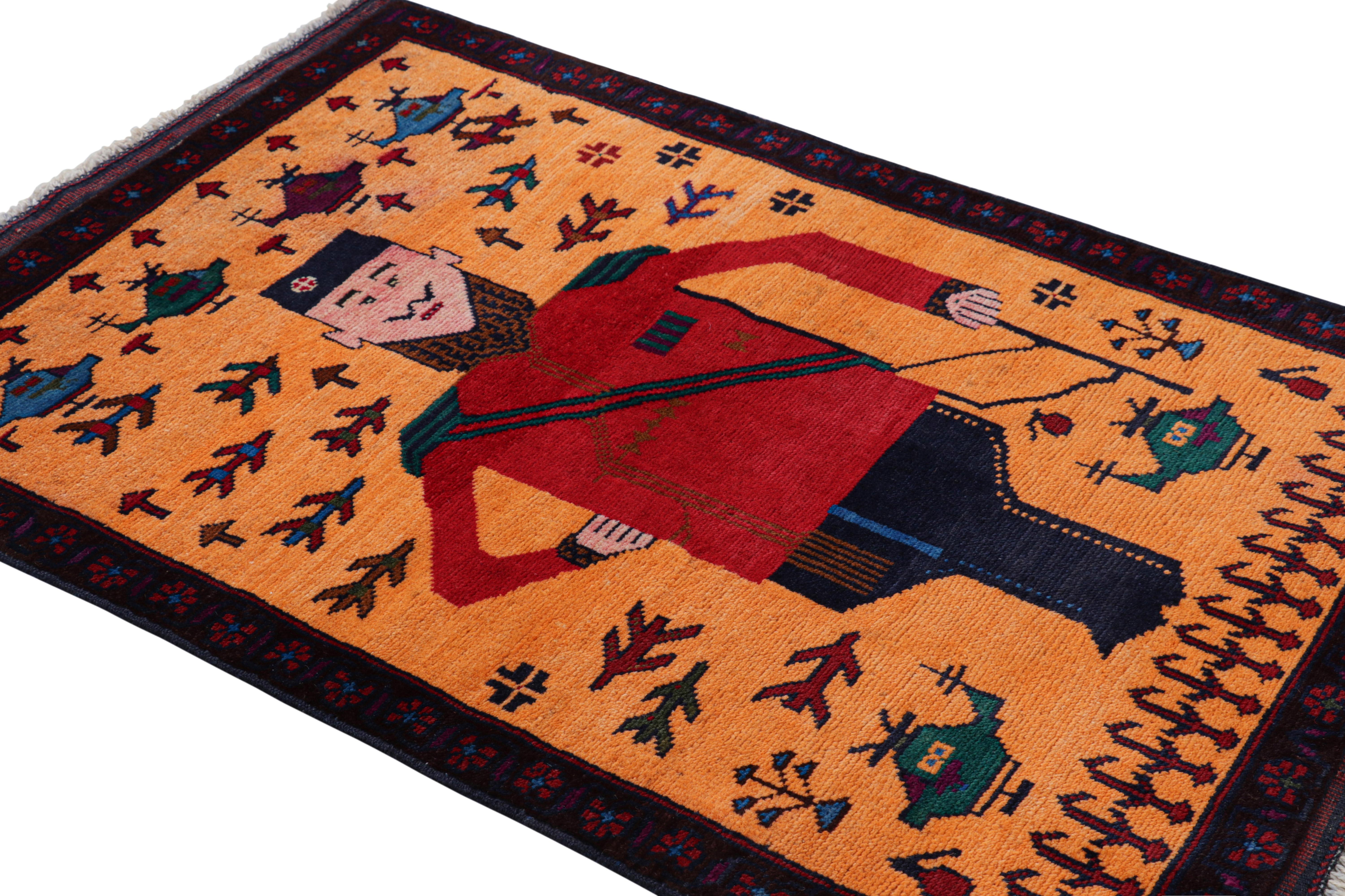 Hand-Knotted Rug & Kilim’s Modern Classics Tribal Rug with Figural and War Pictorials For Sale