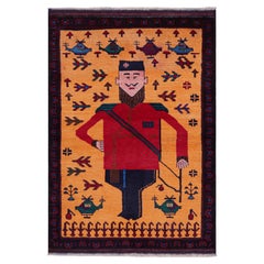 Rug & Kilim’s Modern Classics Tribal Rug with Figural and War Pictorials