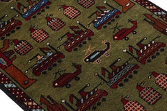 Rug & Kilim’s Modern Classics Tribal Rug with Helicopter and Tank Pictorials