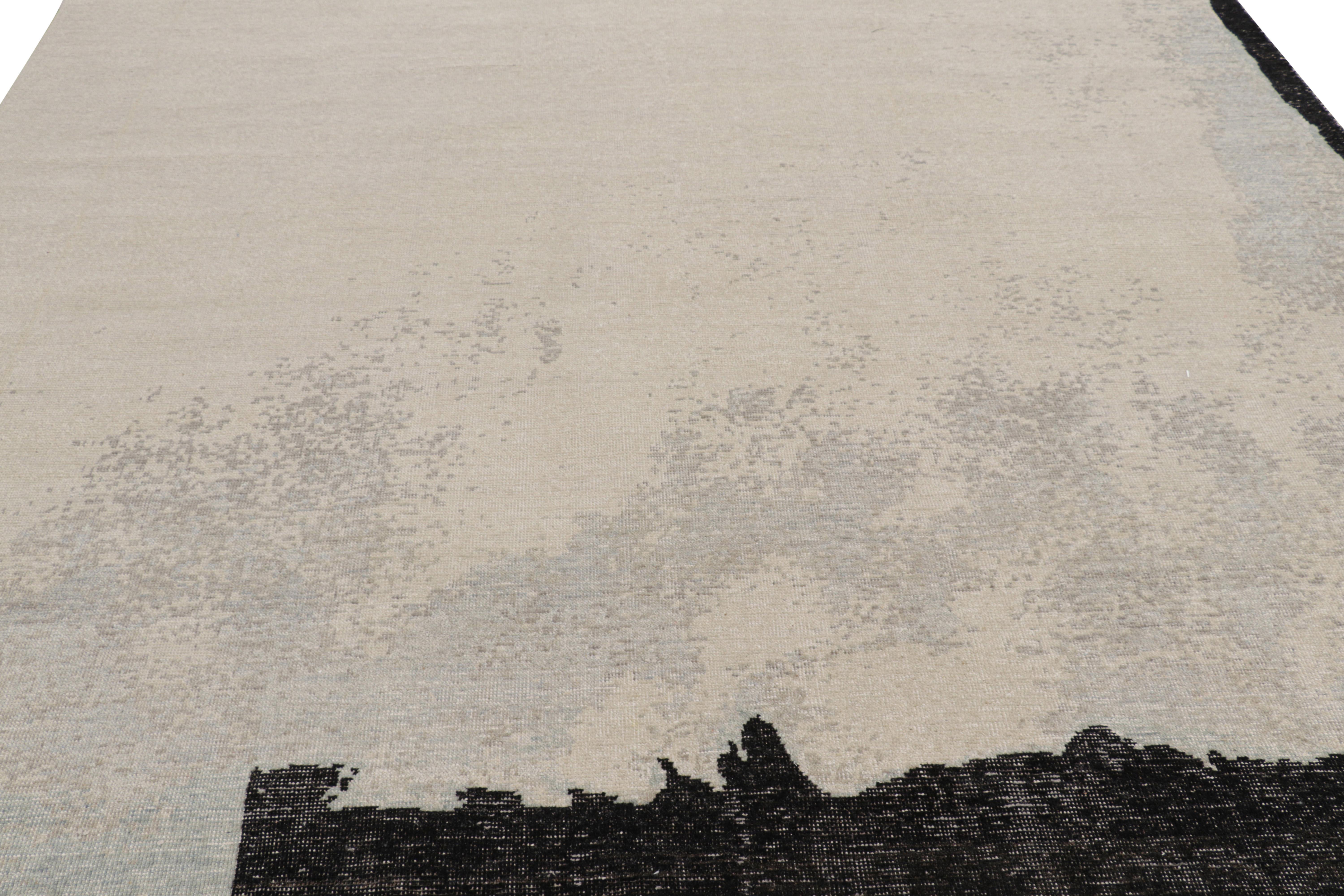 Annodato a mano in lana, questo tappeto moderno 9x12 originario dell'India, ispirato all'arte moderna con un motivo astratto, è un'entusiasmante aggiunta alla collezione Rug & Kilim. 

Sul design: 

Una nuova aggiunta ai tappeti fatti a mano della