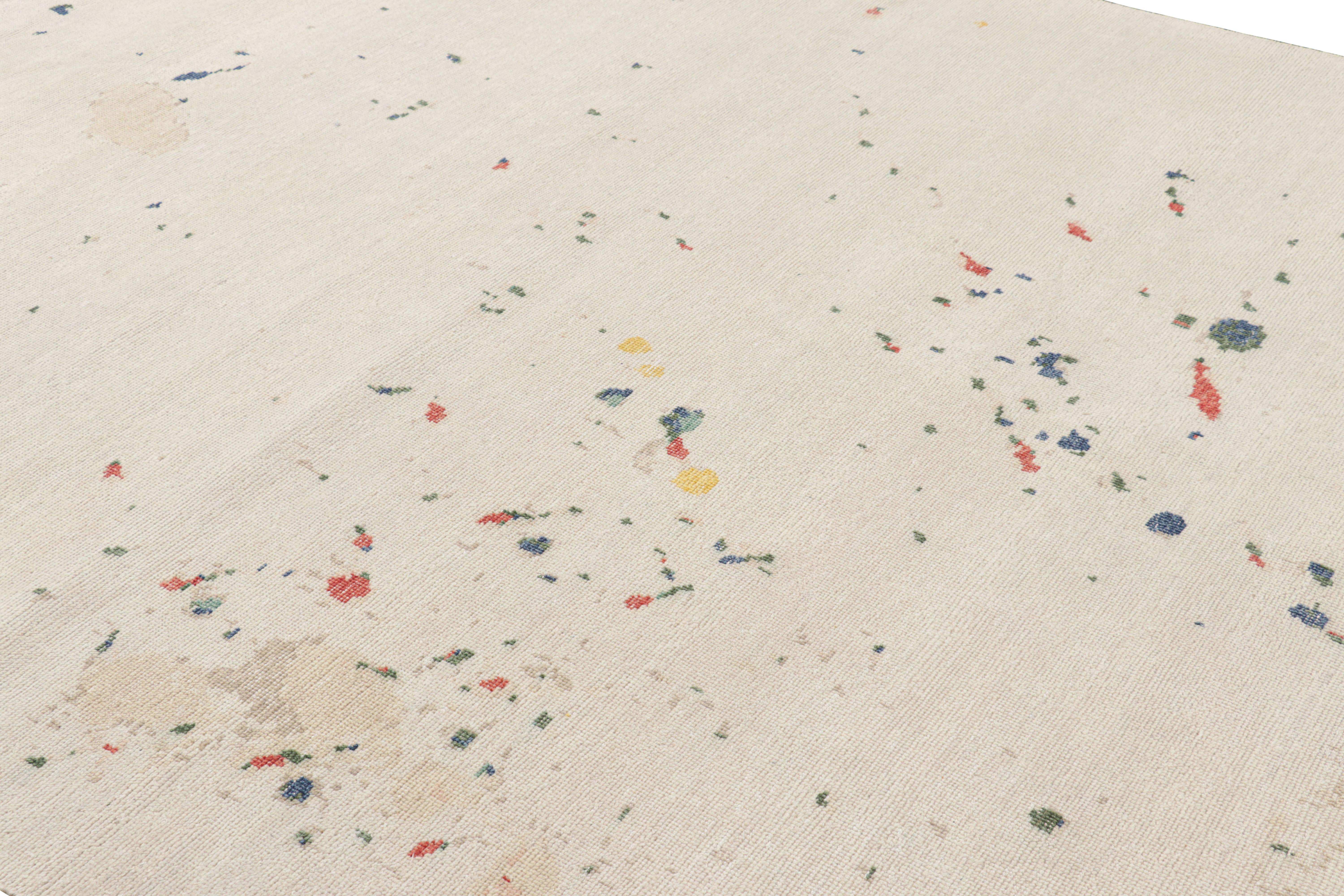 Noué à la main en laine, ce tapis moderne 8x10, originaire d'Inde et inspiré par l'art moderne avec un motif abstrait, est un ajout passionnant à la collection Rug & Kilim. 

Sur le Design : 

Nouveau venu dans la gamme de tapis faits main Homage de