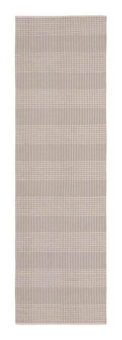 Rug & Kilim's Modern Flat-Weave Beige Brown Geometric Striped Pattern
