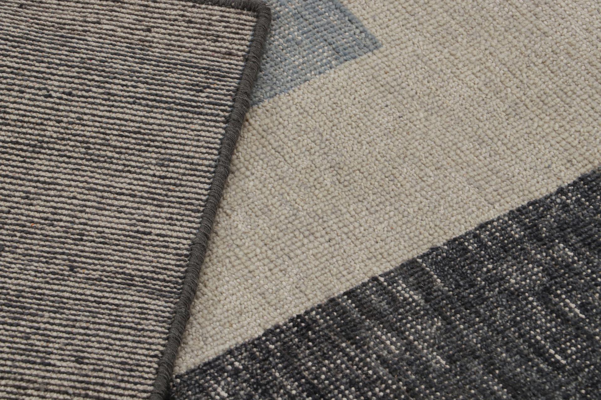 Moderner französischer Art-Déco-Teppich von Rug & Kilim, mit geometrischen Mustern (Wolle) im Angebot