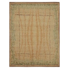 Rug & Kilim’s Modern French Art Deco Style Rug in Brown with Geometric Pattern