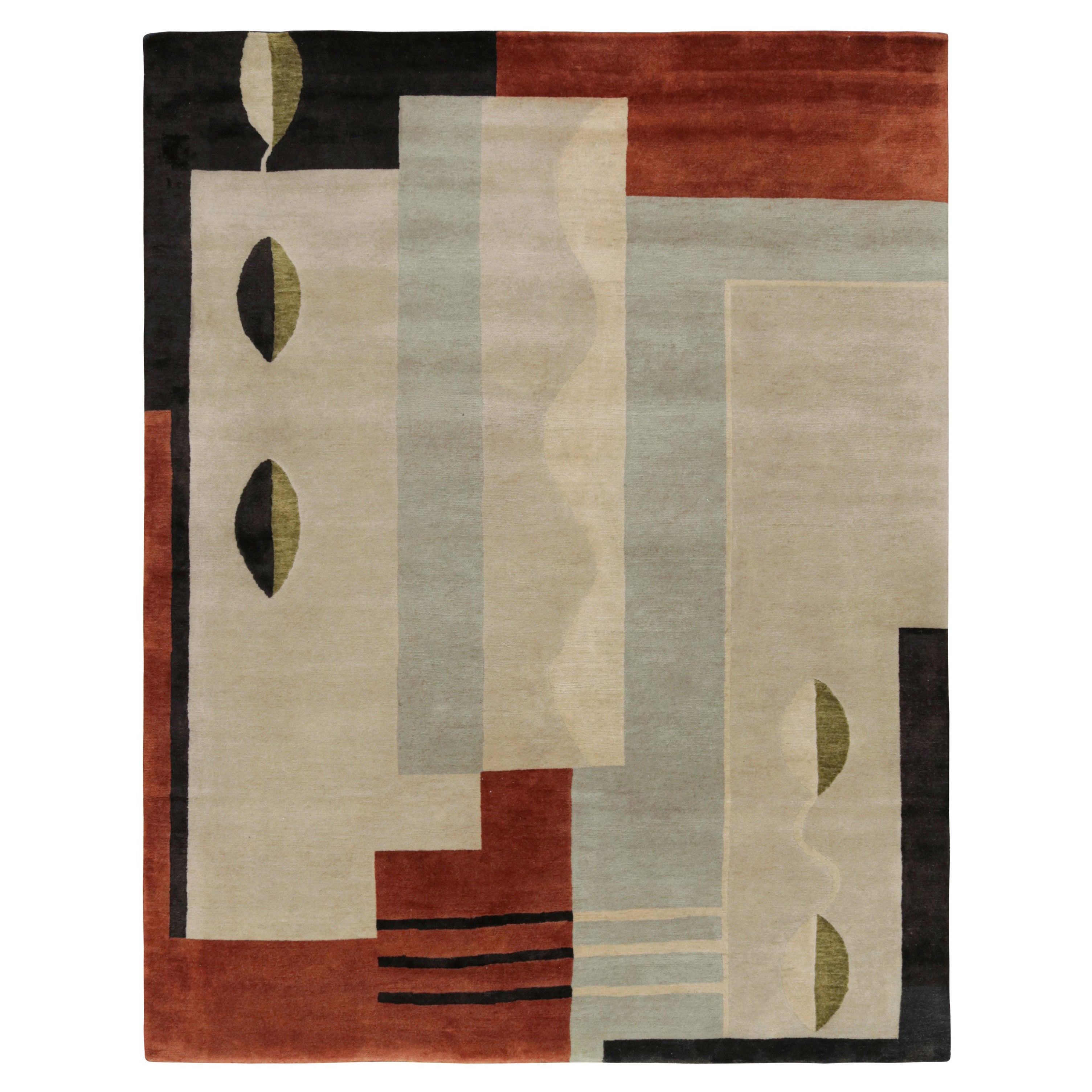 Rug
Kilim - Tappeto moderno francese in stile Art Deco con motivo geometrico