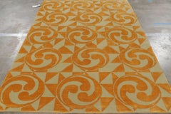 Rug & Kilim’s Modern Geometric Rug in Beige and Gold Tones “Kaleidoscope”