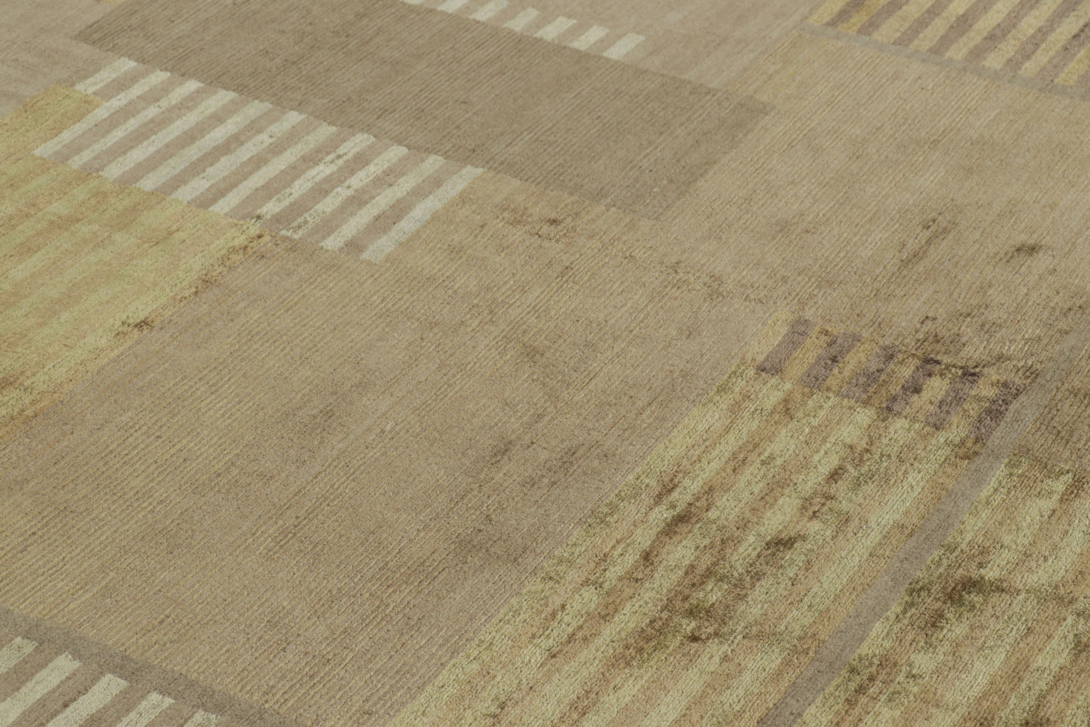 Moderno Rug & Kilim - Tappeto geometrico moderno nei toni del marrone in vendita