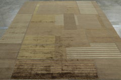 Rug & Kilim’s Modern Geometric Rug in Brown Tones