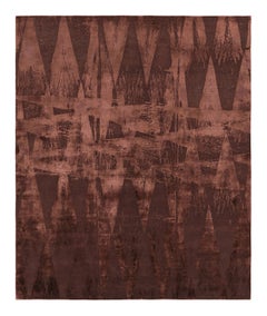 Rug & Kilim’s Modern Geometric Rug in Burgundy Tones “Diamonds Vintage”