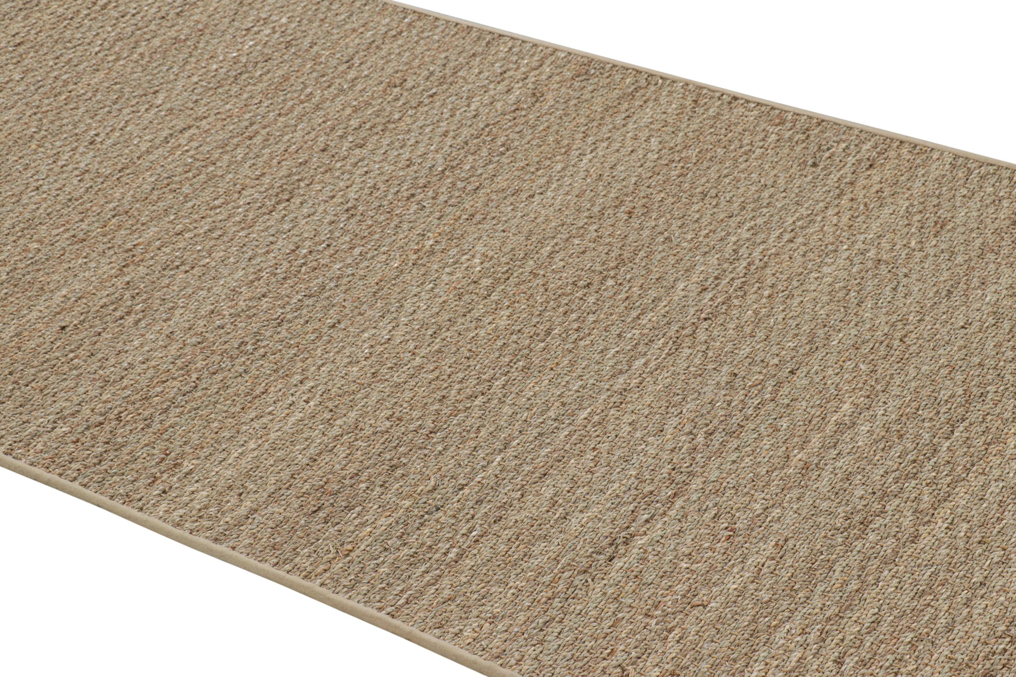 Alfombra moderna Rug & Kilim de cáñamo en tonos beige-marrón Moderno en venta