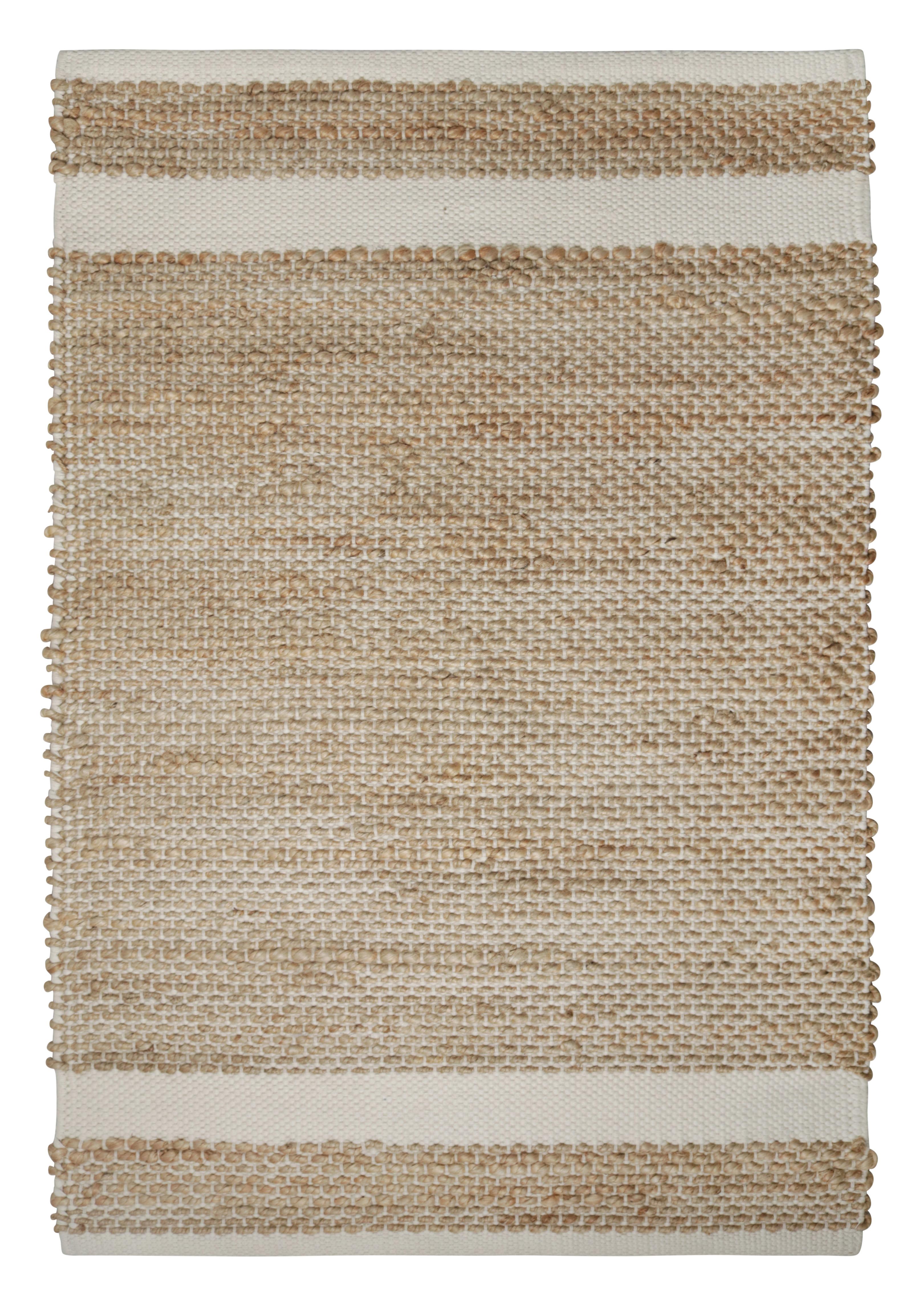 Rug & Kilim's Modern Jute Custom Rug Sample, Beige und Weiß Töne (Indisch) im Angebot
