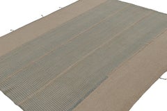 Rug & Kilim’s Modern Kilim in Beige & Blue Stripes