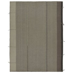 Kilim moderno de Rug & Kilim en rayas beige y grises