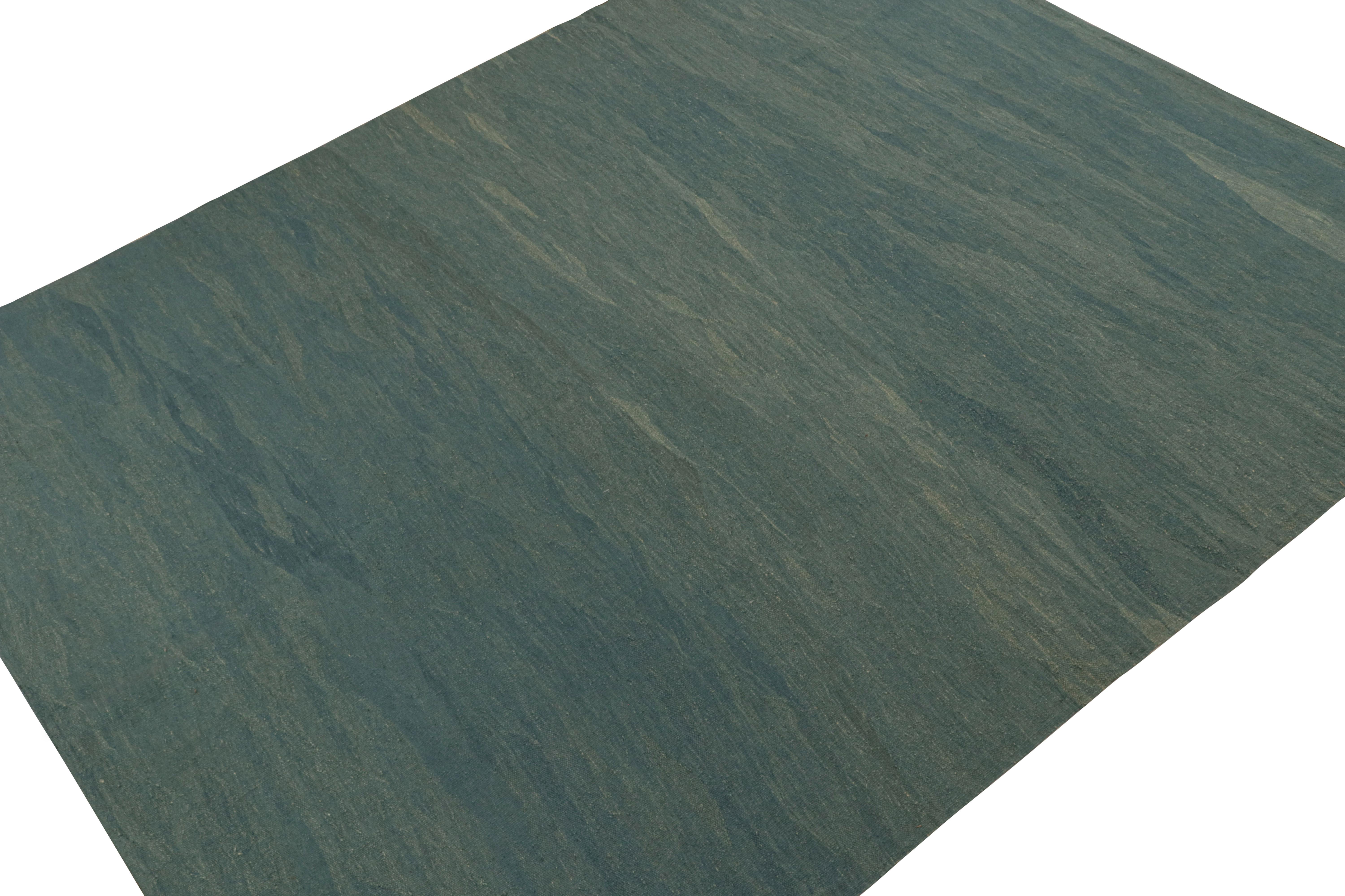 Dieser moderne 9x12 Kelim-Teppich von Rug & Kilim ist aus Wolle handgewebt und wird in einem modernen Flachgewebe-Stil hergestellt.

Über das Design: 

Dieses Design besticht durch eine sorgfältige Mischung von Garnen in einer originellen