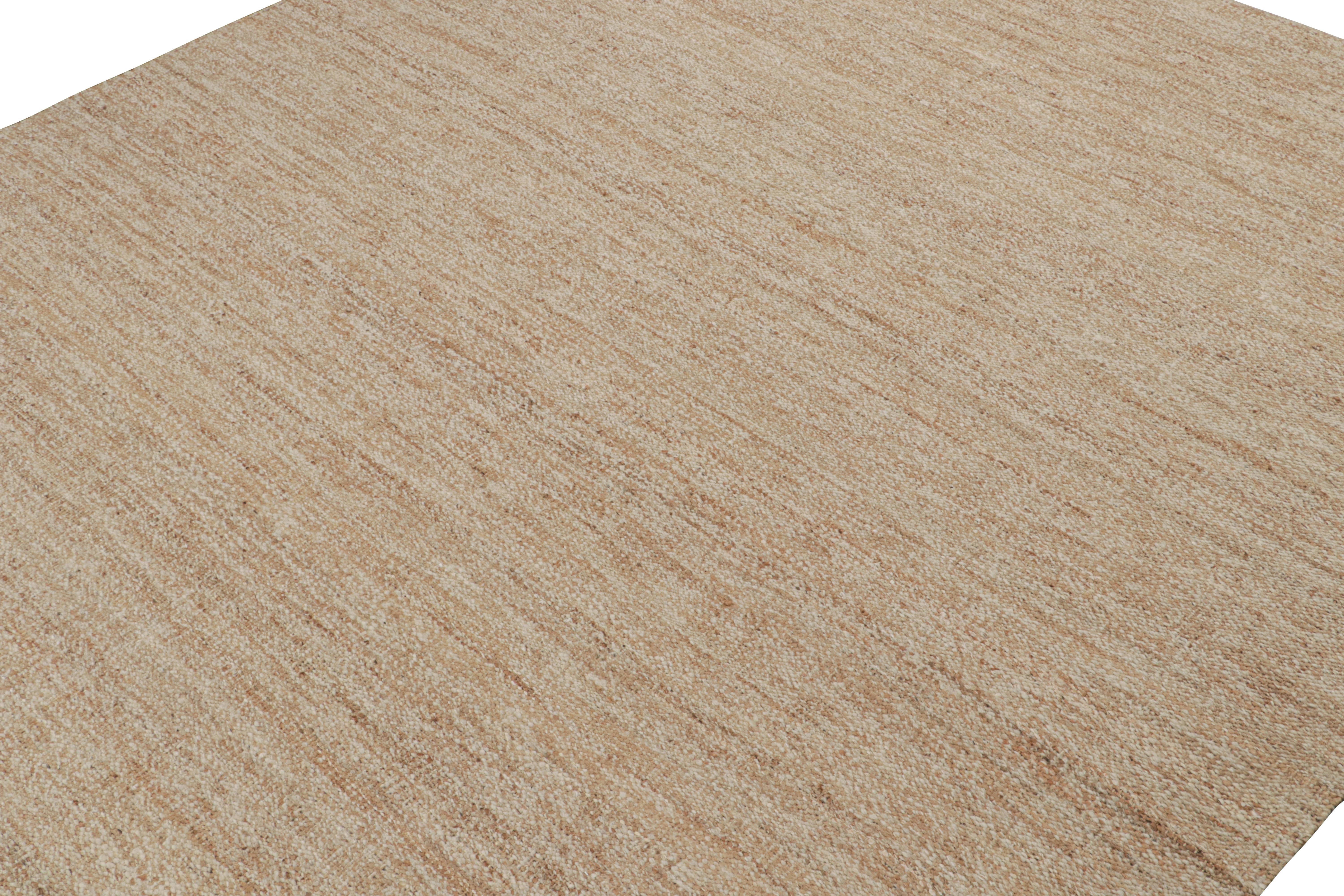 Moderne Tapis Kilim moderne de Rug & Kilim en brun et blanc en vente