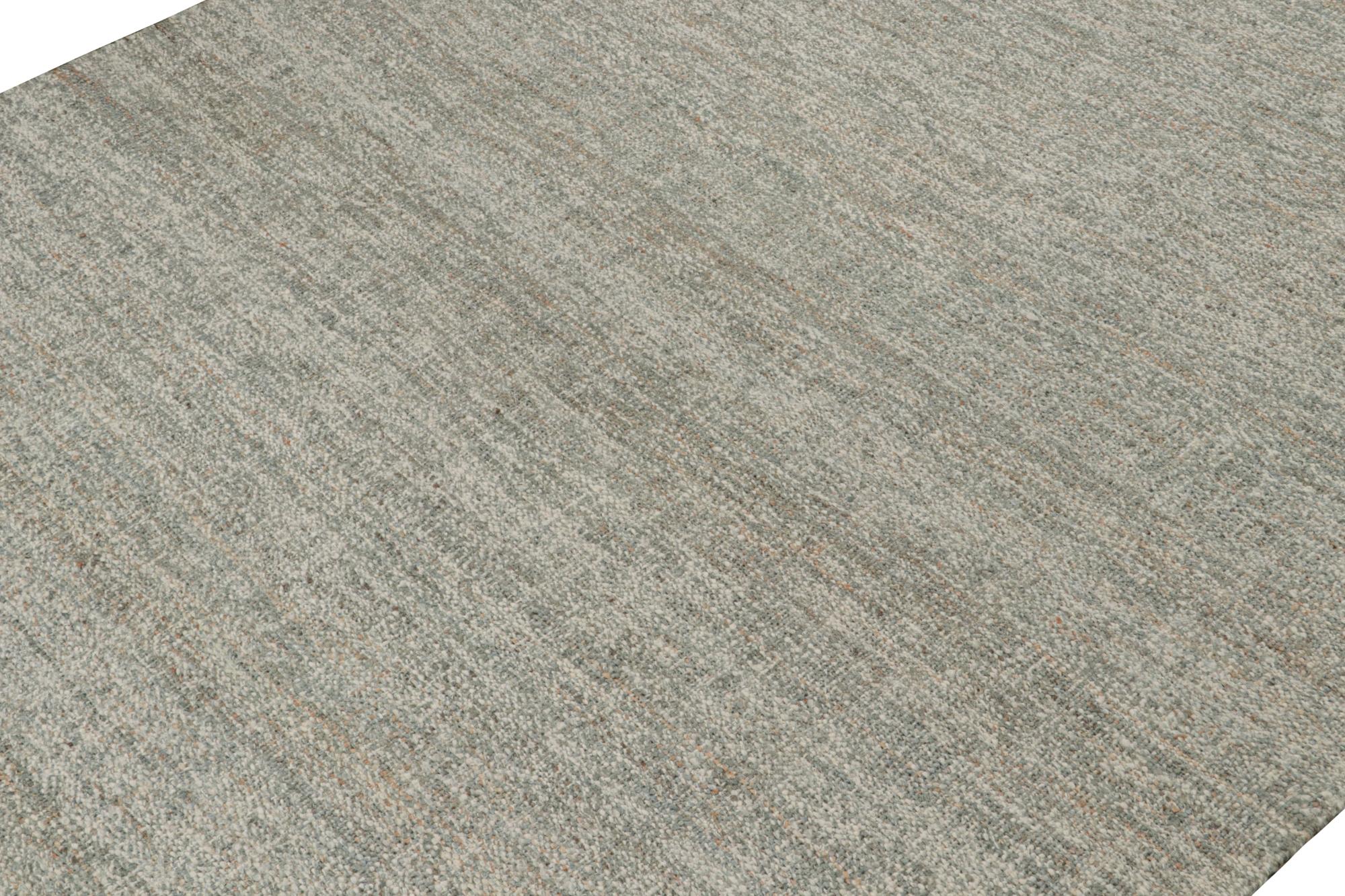This 10x14 flatweave in contemporary design belongs to Rug & Kilim’s brand new collection - all handwoven in jute.

On the Design: 

The kilim rug enjoys a tasteful boucle-like texture and sense of movement for a more modern take on plain rugs. A