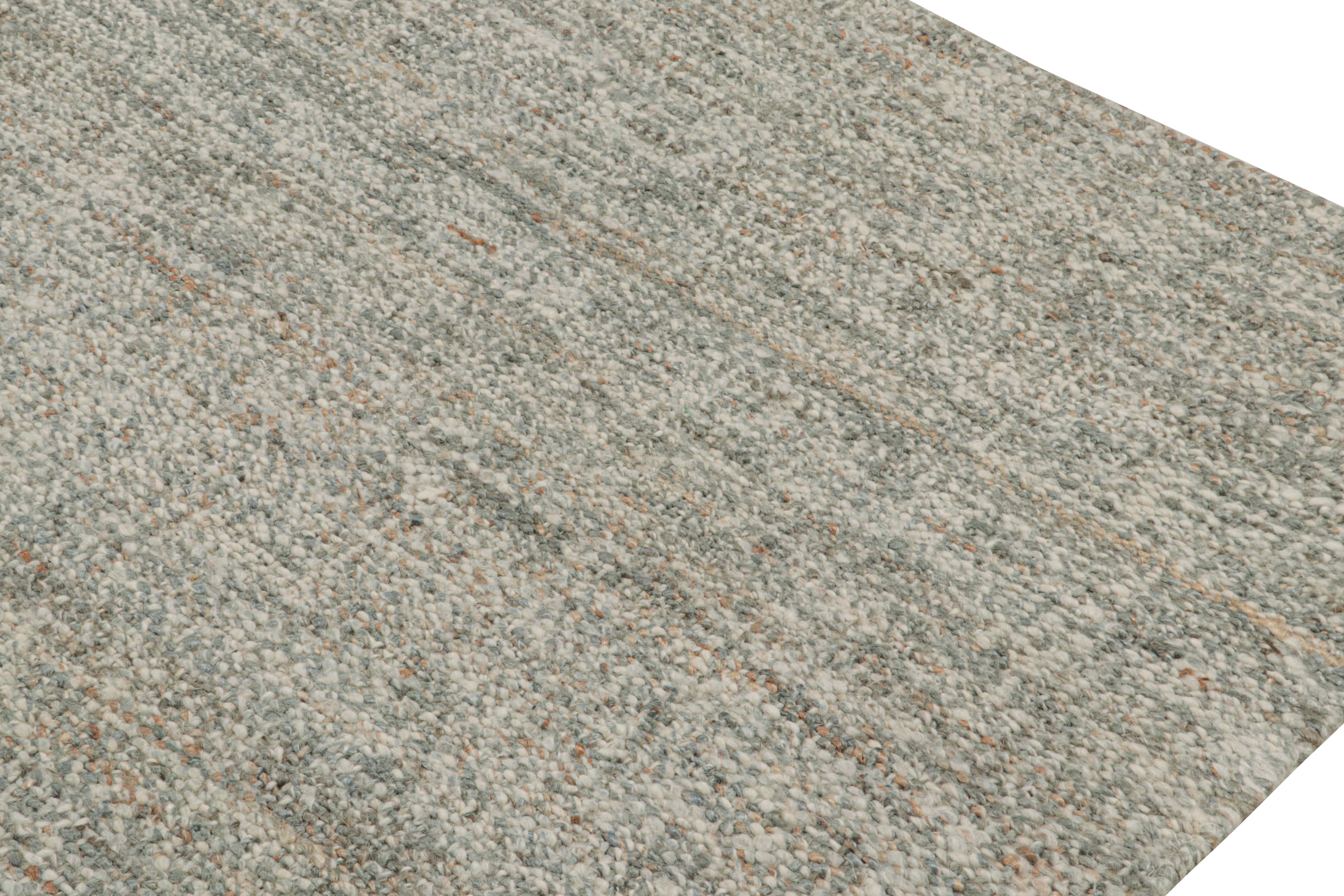 Moderne Rug & Kilim’s Modern Kilim Rug in Gray & White en vente
