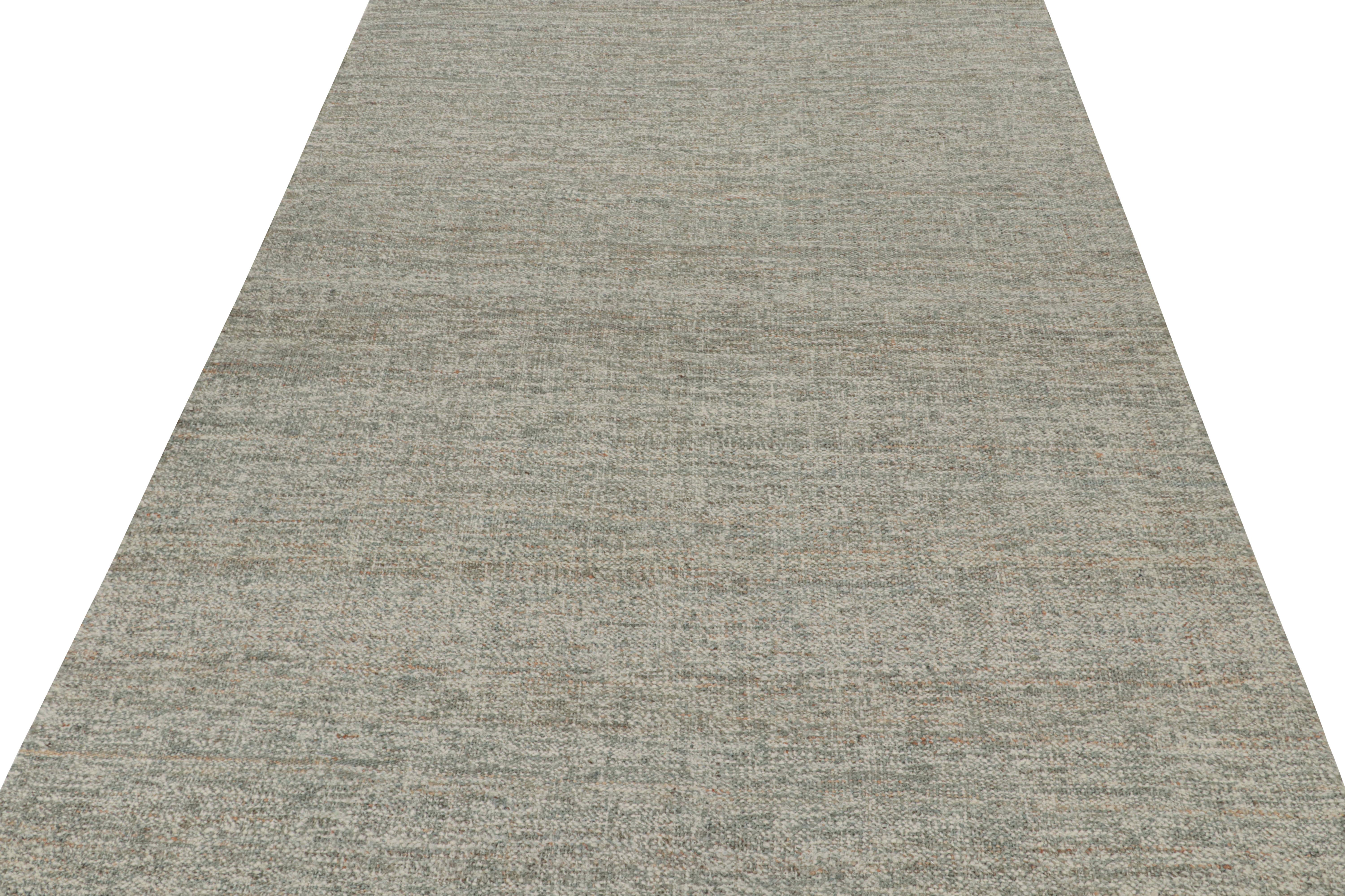 Noué à la main Rug & Kilim's Modern Kilim Rug in Gray & White (tapis Modernity en gris et blanc) en vente