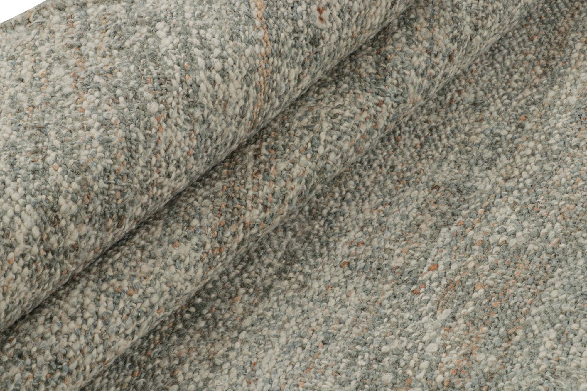 Moderner Kilim-Teppich von Rug & Kilim in Grau und Weiß (Jute) im Angebot