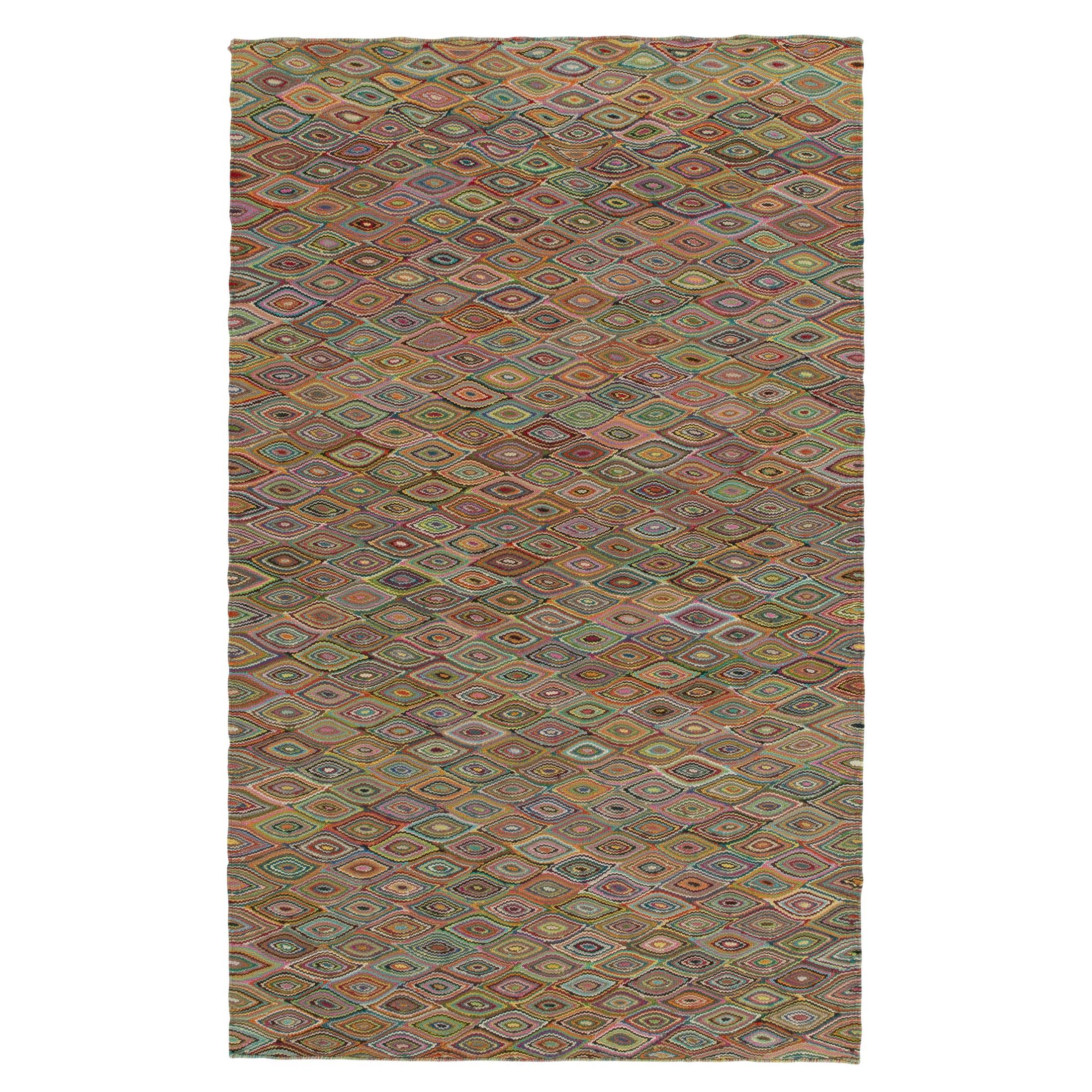 Alfombra moderna Rug & Kilim con diseño geométrico multicolor
