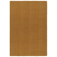 Rug & Kilims moderner Kilim-Teppich mit strukturierten Streifen in Gold- und Orangetönen
