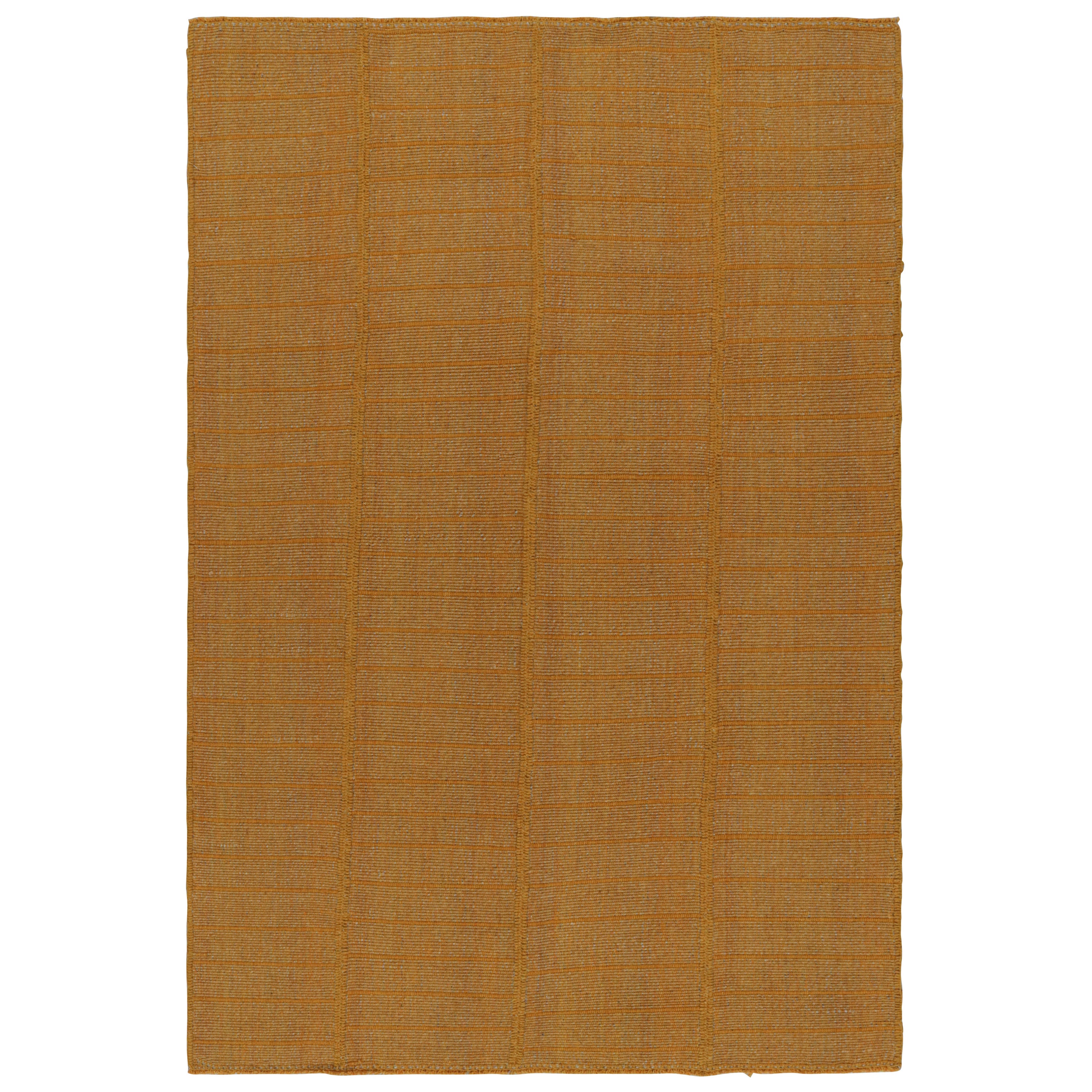 Rug 
Kilims moderner Kilim-Teppich mit strukturierten Streifen in Gold- und Orangetönen