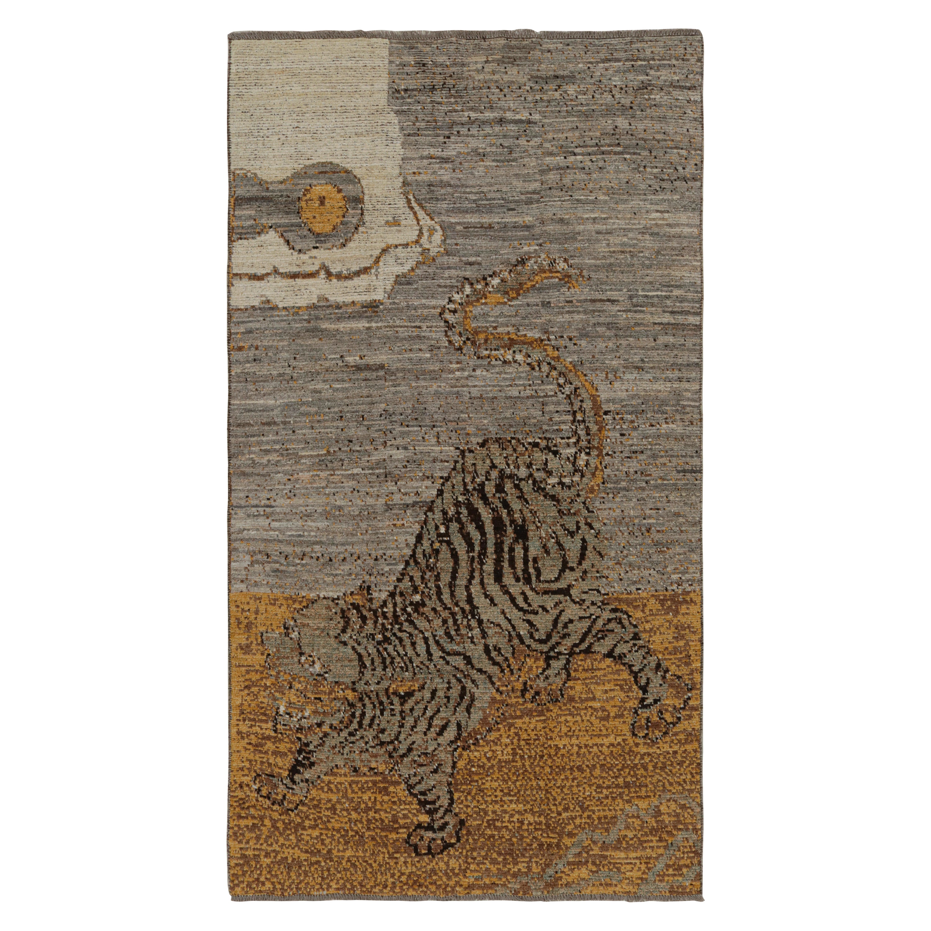 Rug 
Kilims moderner mongolischer "Tiger"-Bildteppich im Angebot